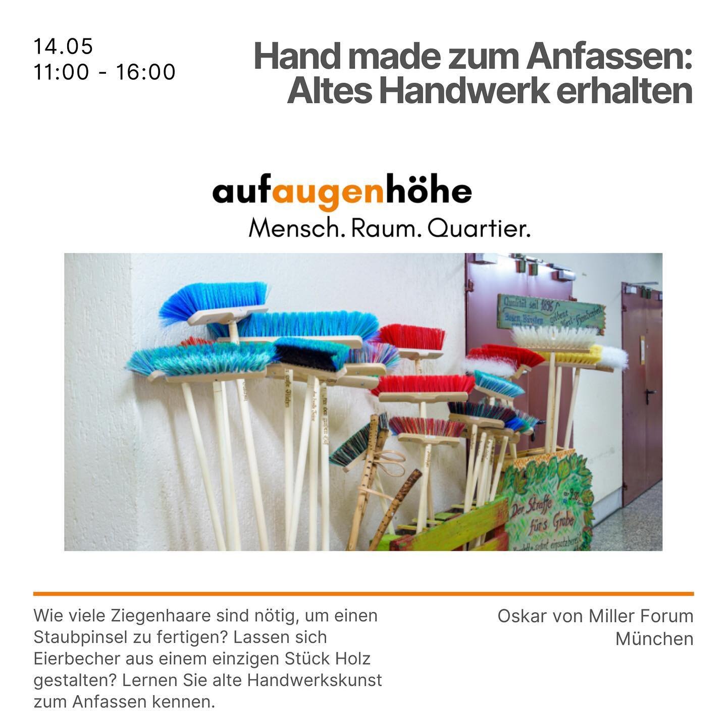 Wie viele Ziegenhaare sind n&ouml;tig, um einen Staubpinsel zu fertigen? Lassen sich Eierbecher aus einem einzigen St&uuml;ck Holz gestalten? Lernen Sie alte Handwerkskunst zum Anfassen kennen.

Am Sonntag, 14. Mai, haben Sie Gelegenheit, Drechslerme