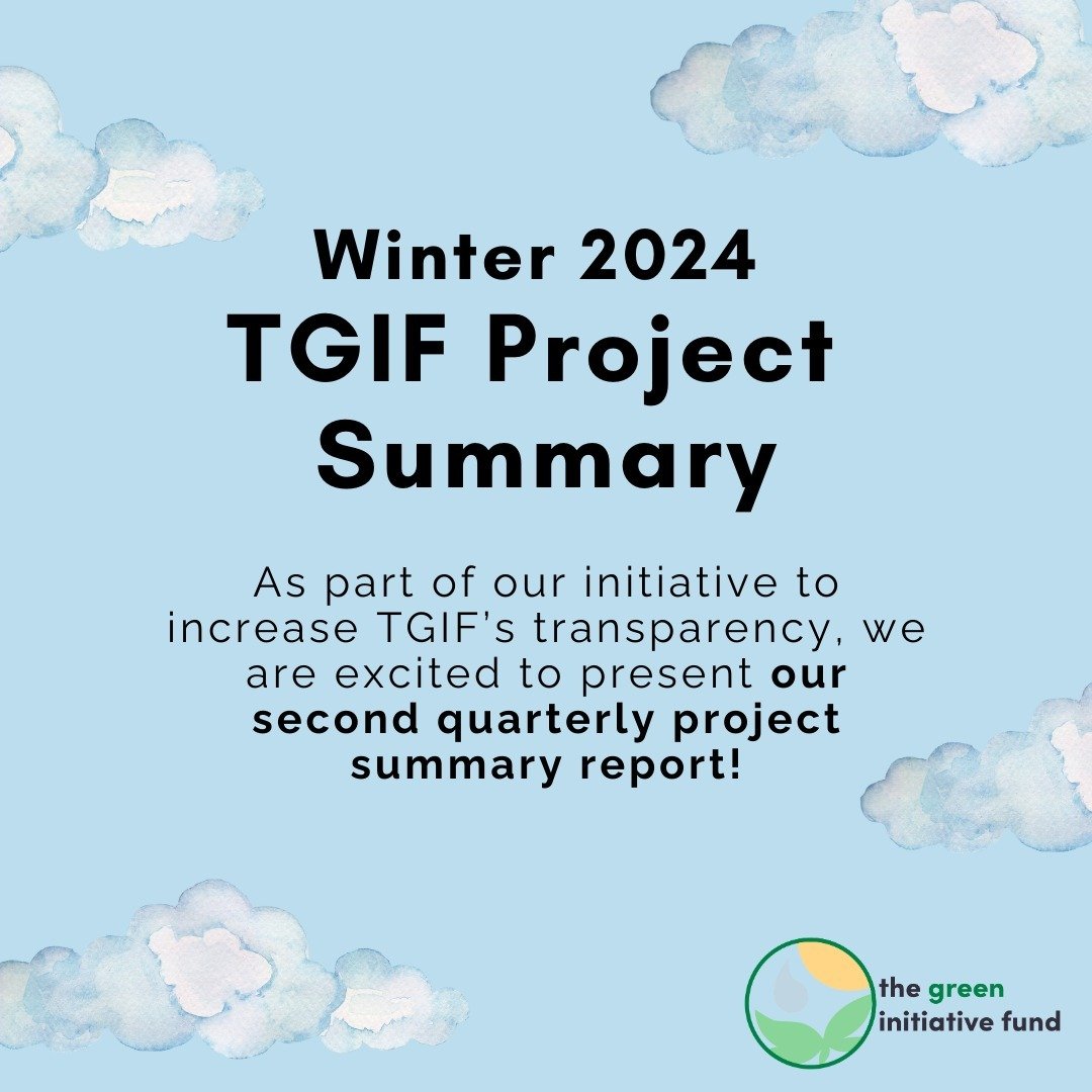 Thank god it's Friday! 🌿

As we continue to work towards increasing TGIF&rsquo;s transparency, we are happy to present our second quarterly project summary report! In the report, it contains both information about the projects we funded and some upd
