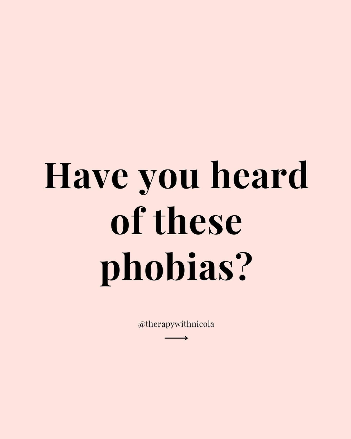 We can develop phobias for absolutely anything.

A Phobia is an irrational fear of not being in control.

Release the phobia by taking back control

Get in touch to book an appointment

Click the link in bio or visit www.therapywithnicola.com

Appoin