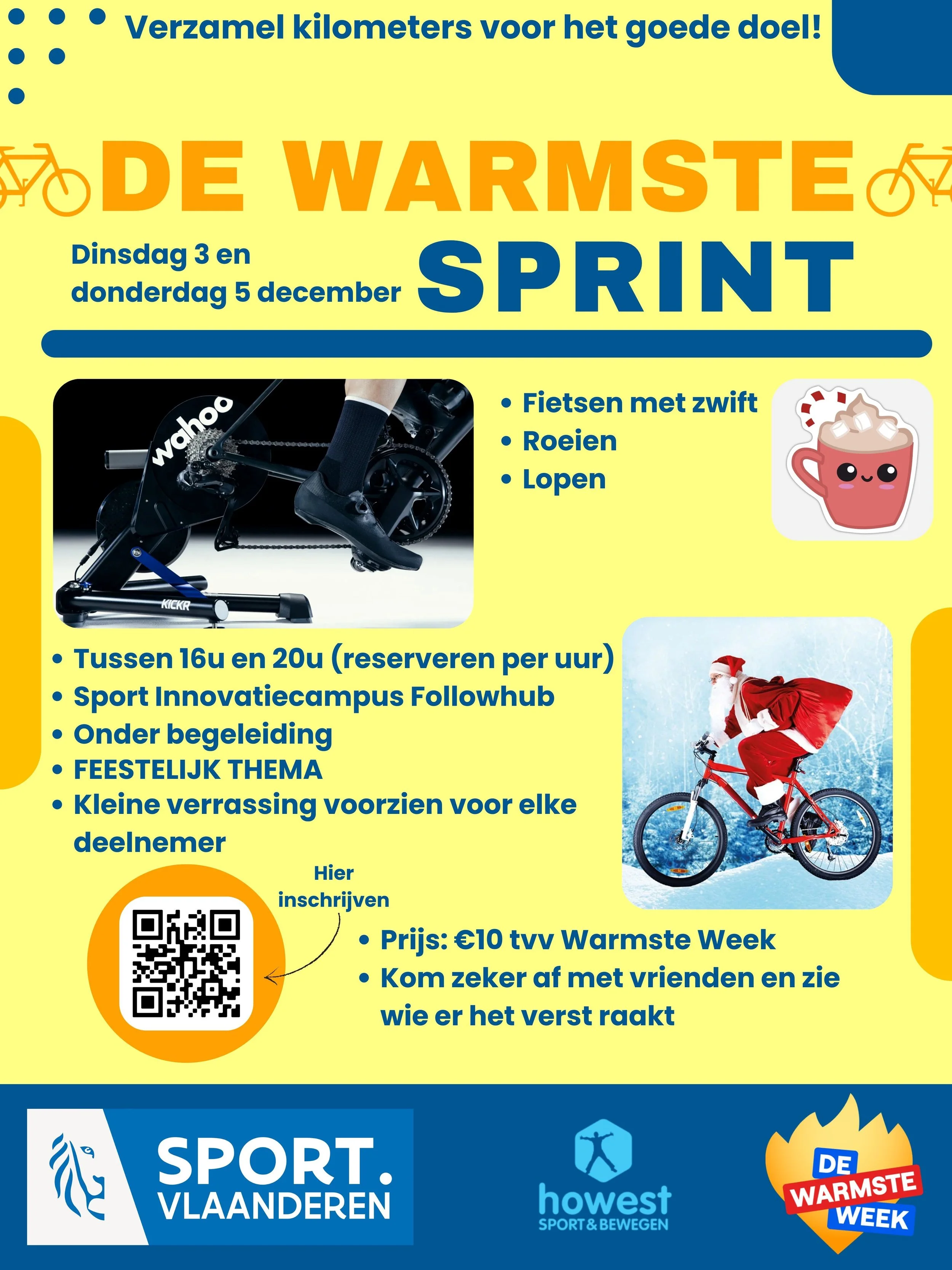 Studenten Sport en Bewegen Howest organiseren ‘de warmste sprint’ voor het goede doel