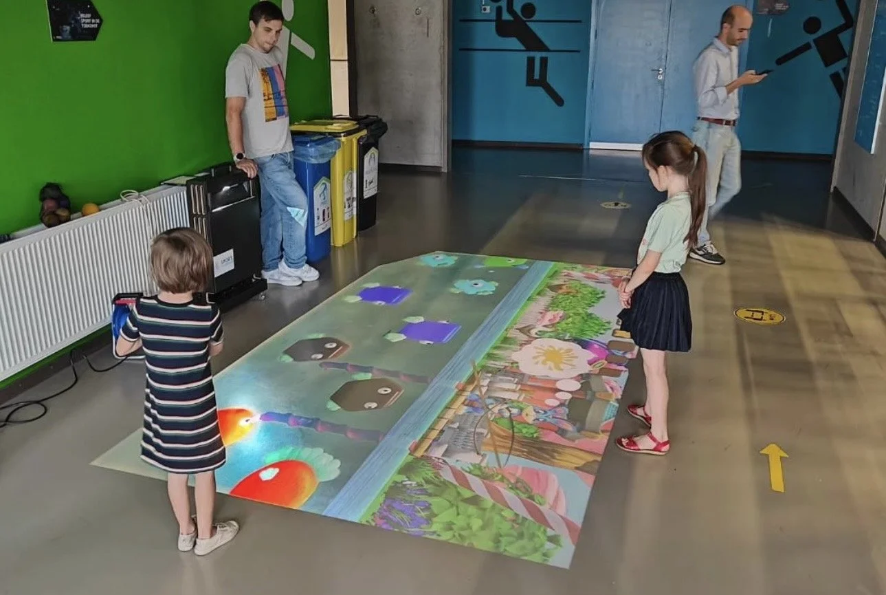 Sportinnovatiecampus test interactieve vloer en wand van INTER-ACT