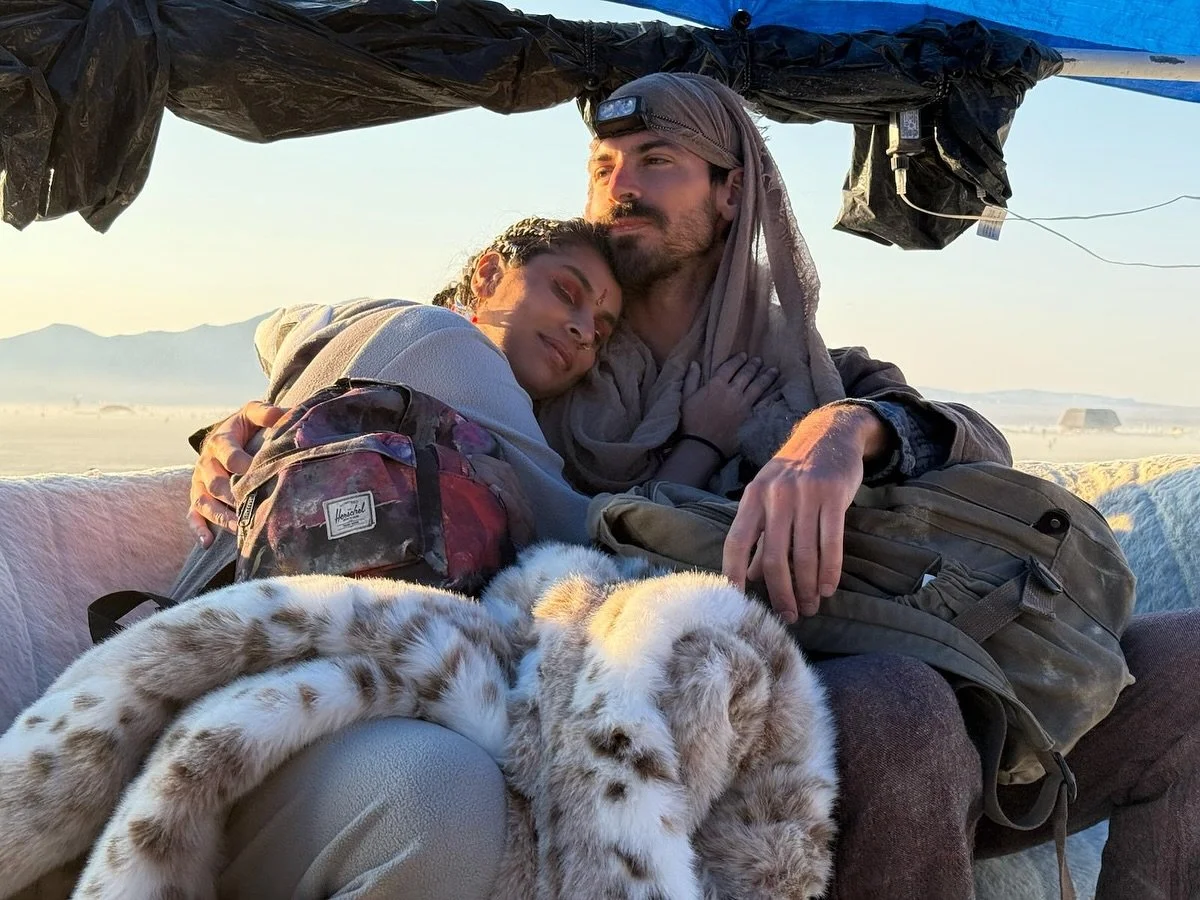 We traveled to other worlds&hellip; but chose forever in this one 💍❤️

📸 @mfwestman 

#engaged #burningmanlove #burningman2025 #playalove #desertromance #fromthepltoforever #dustyplaya #burningmanmagic #loveintheplaya #foreverlove