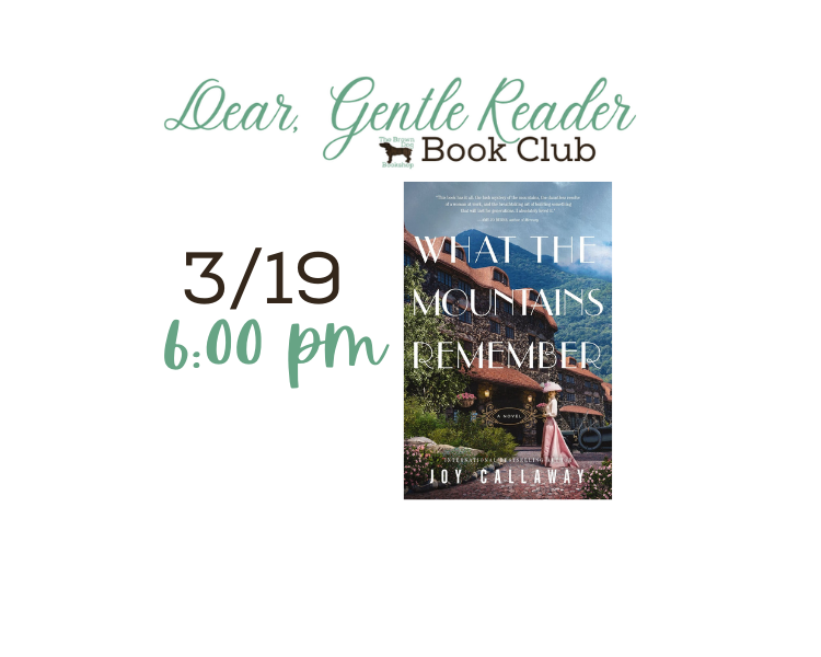 Dear, Gentle Reader Book Club March