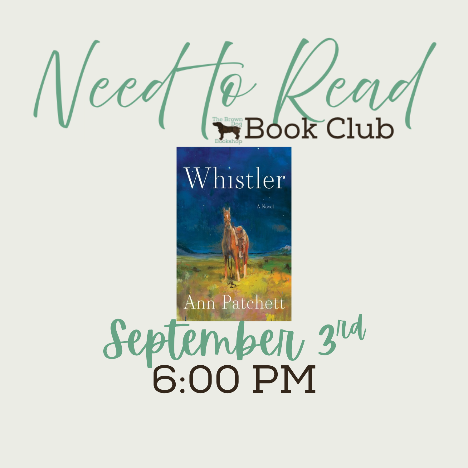 Need To Read Book Club-September