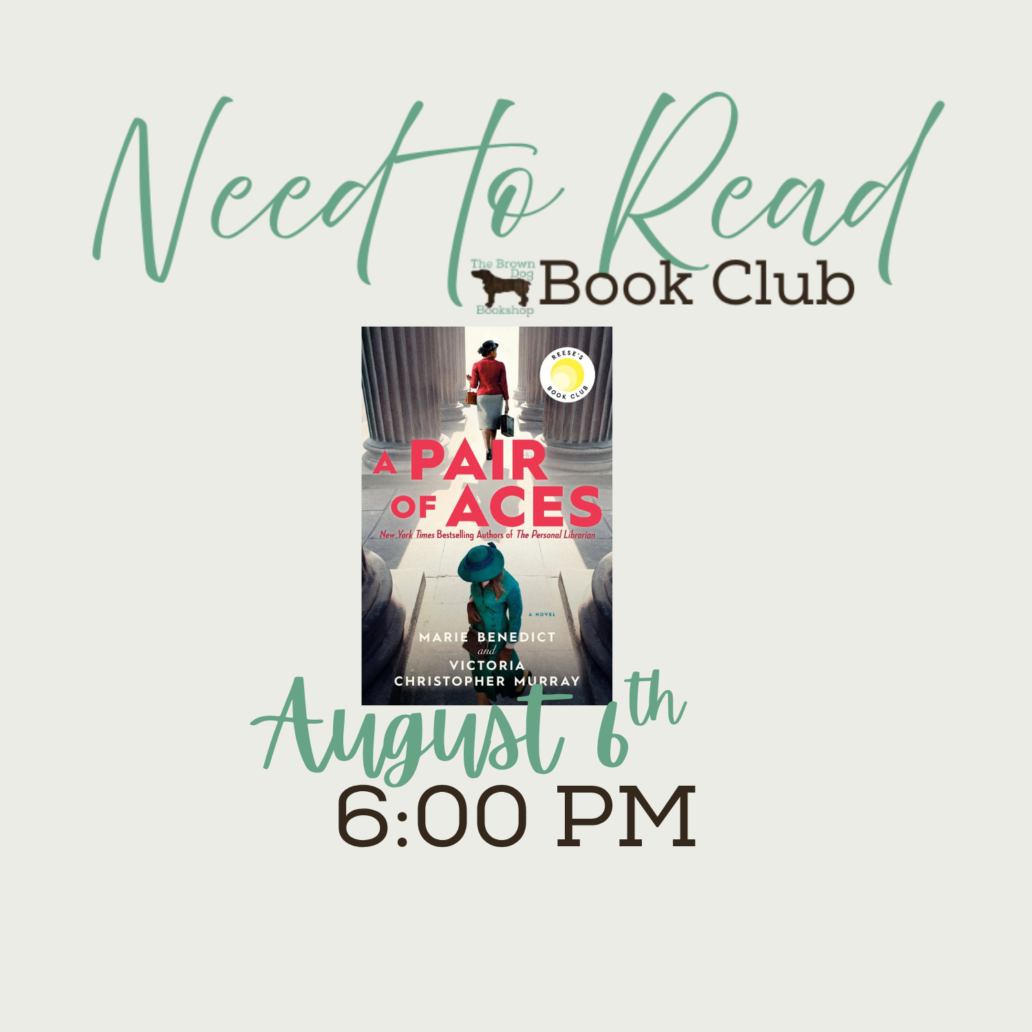 Need To Read Book Club-August