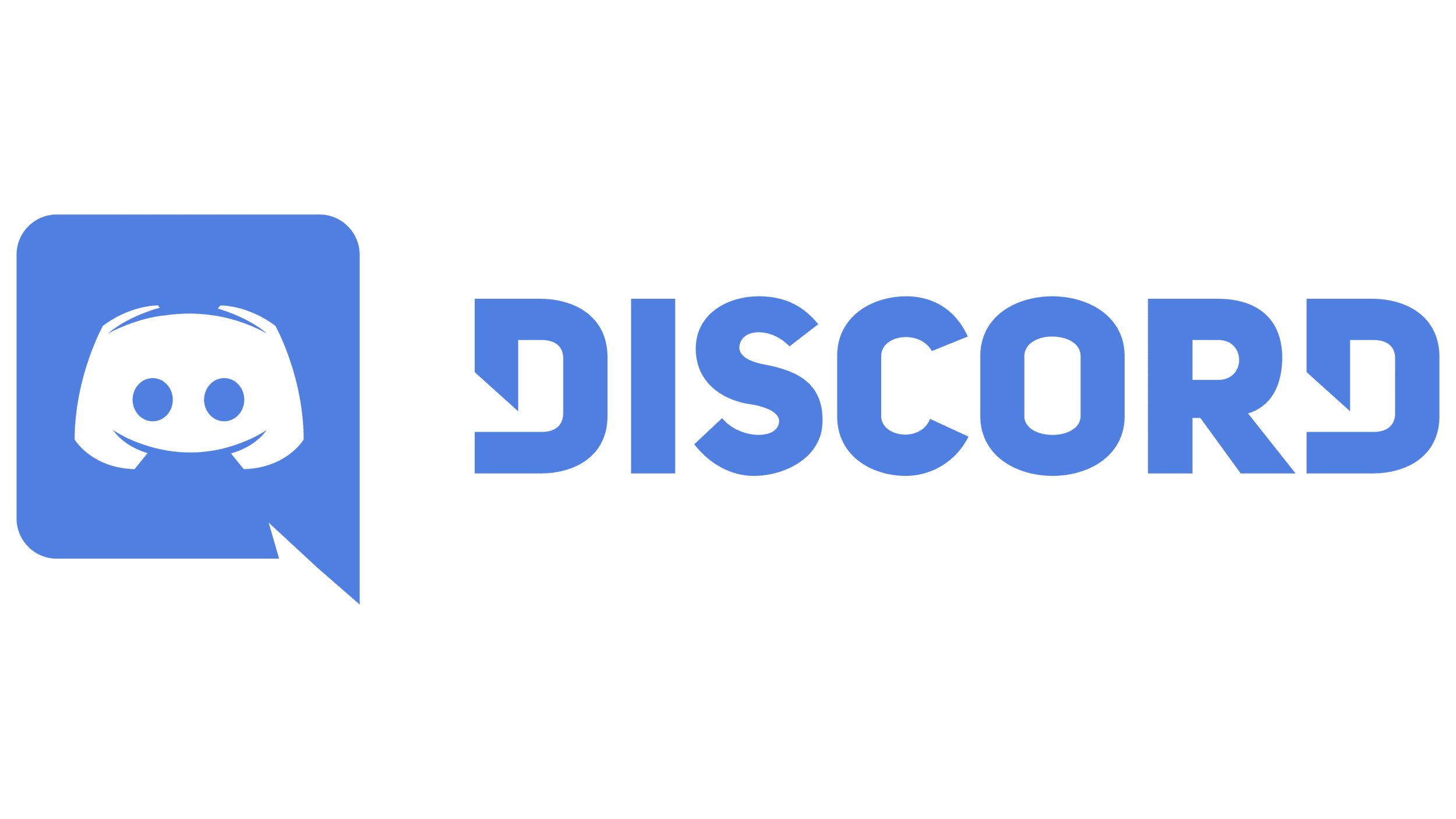 Discord logo with blue speech bubble and smiling face icon