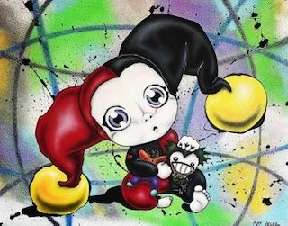 Harley Quinn acrylic on canvas 4x6 ft Created By Alex Velez 
