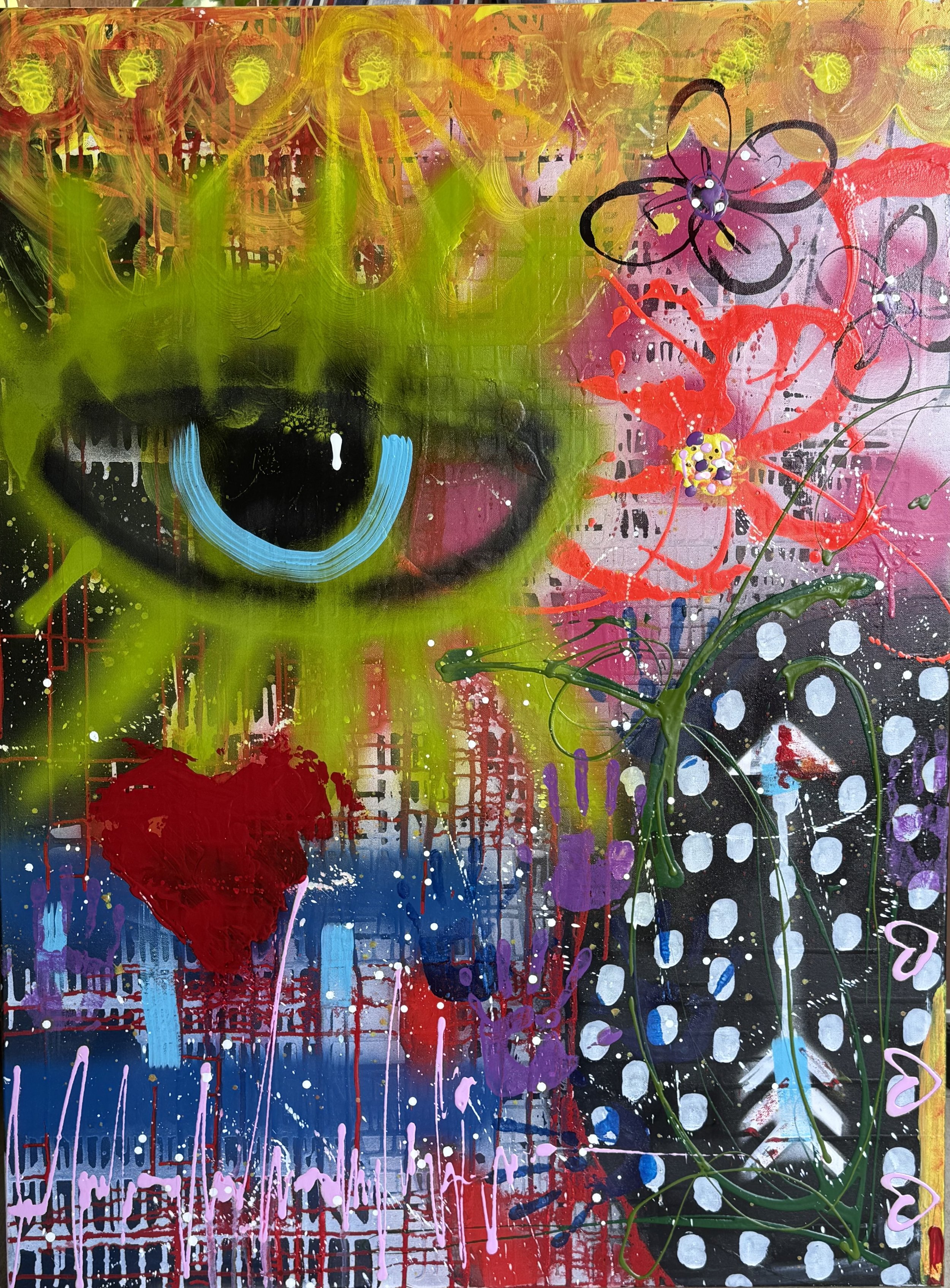 Beyond the Black and White Acrylic Painting