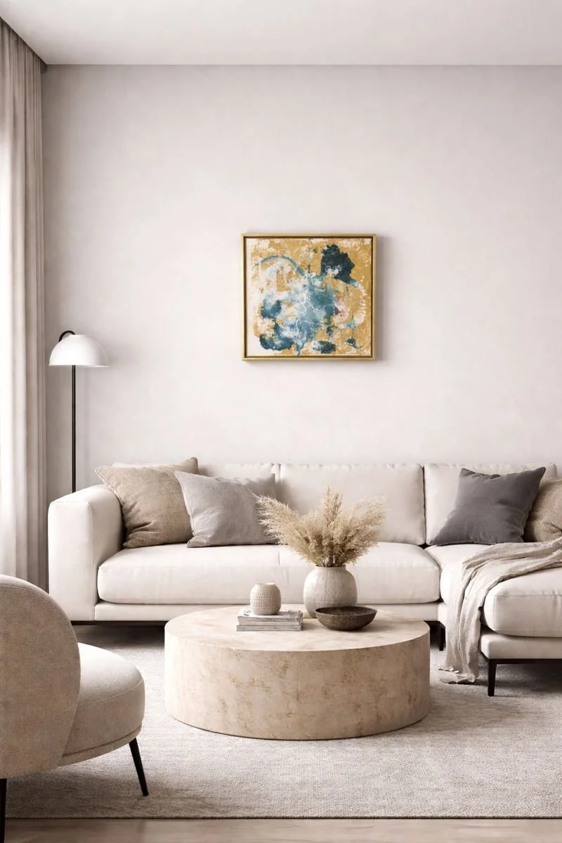 'Blue Alchemy' Acrylic Painting