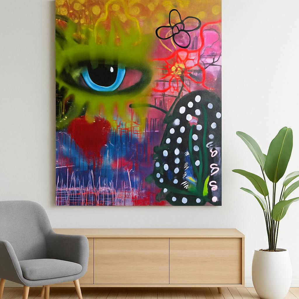 'Beyond Your Black & White' Acrylic Painting