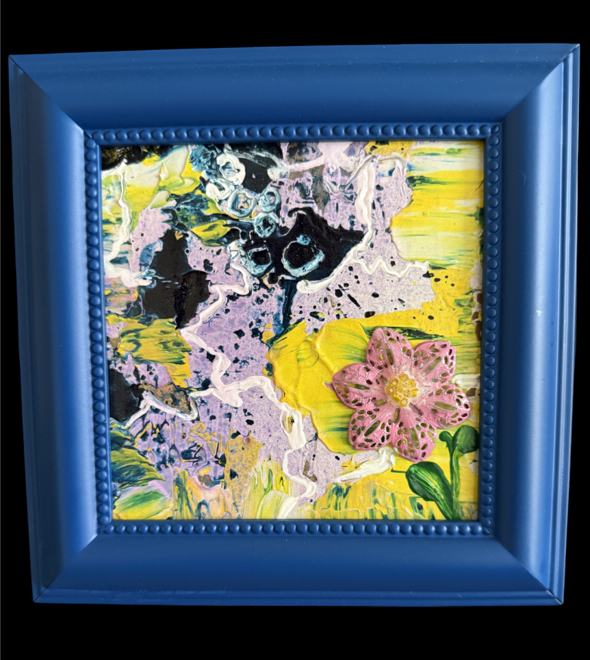 Tiny Bloom Big Spirit Cardboard Mixed Media