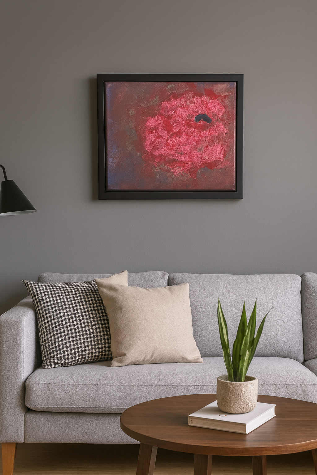 'The Rose That Watches' Acrylic Painting