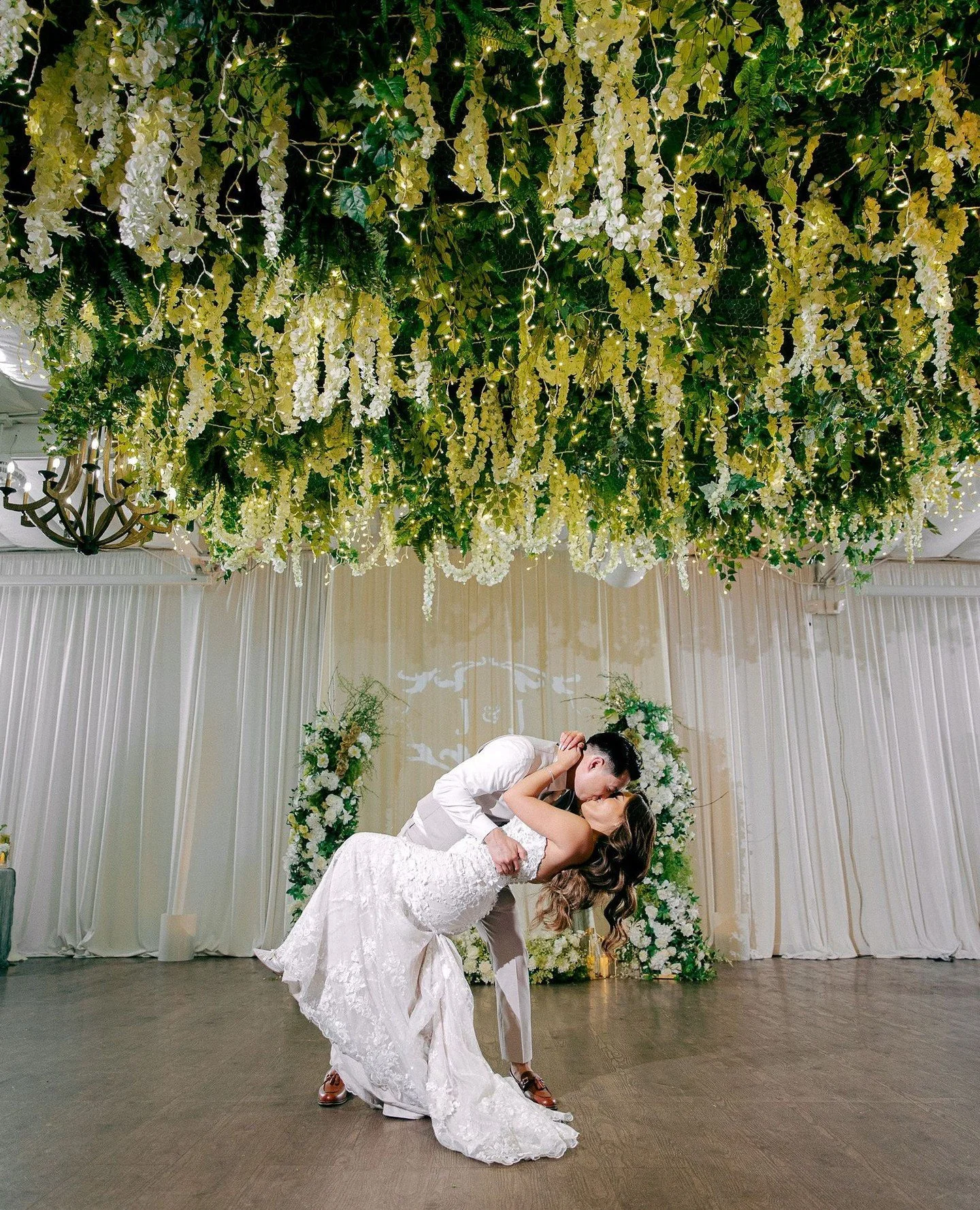 Greenery above, love all around.⁠
⁠
Jennifer &amp; Jimmy&rsquo;s day felt as beautiful as it looked.⁠
⁠
Now booking weddings&mdash;reach out to start planning.⁠
⁠
The vendor team:⁠
Venue: @fetethevenue⁠
Planner: @truesplendorevents⁠
Videography: @the