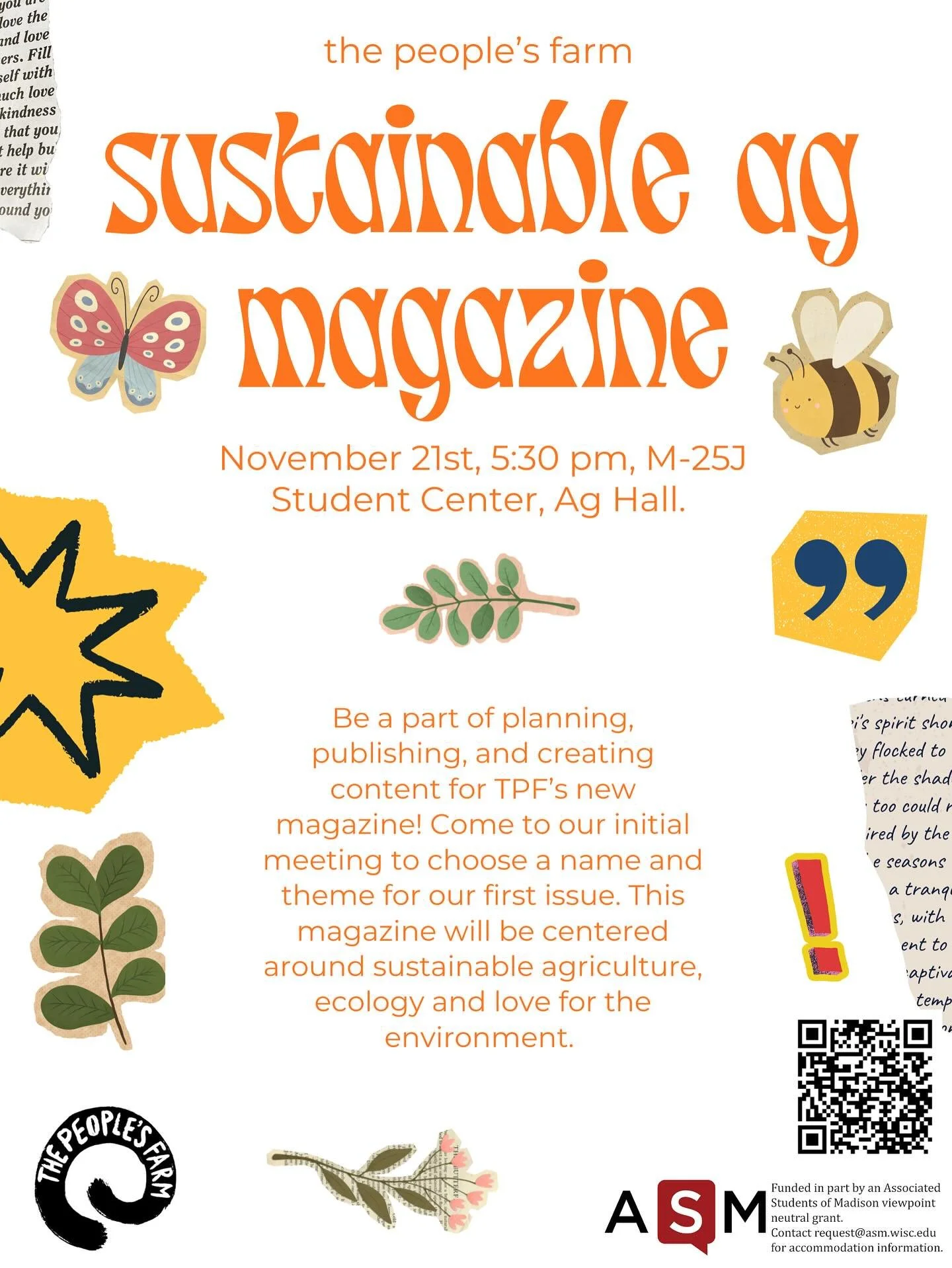 be a part of the newest magazine on campus! 🌾🧑&zwj;🌾