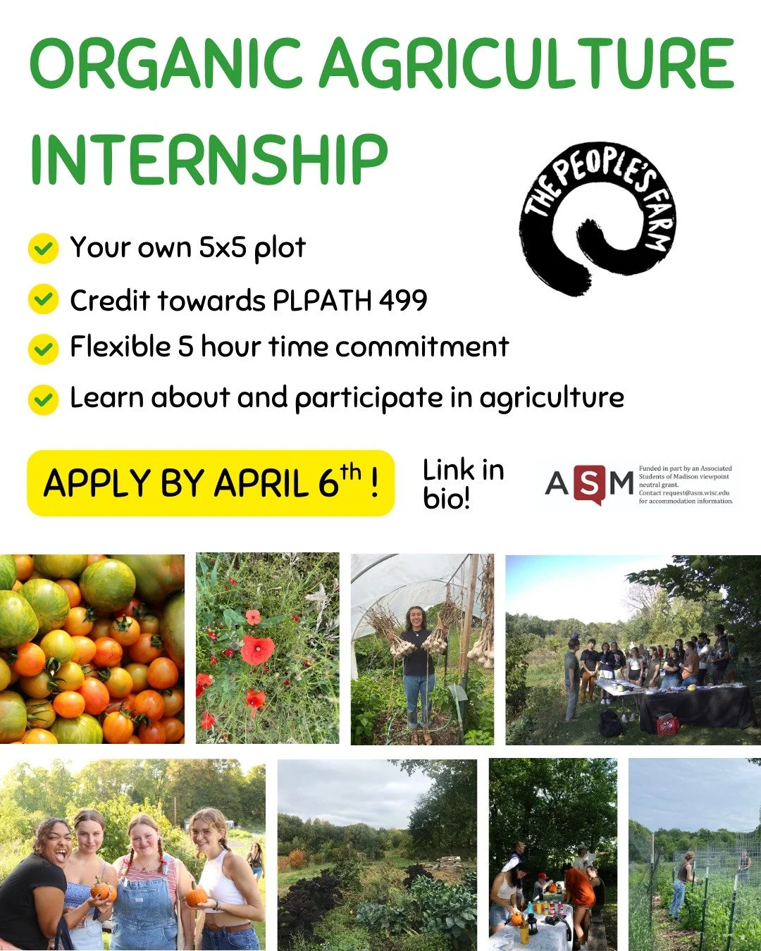 Get outside this summer as a People's Farm intern! Learn how to grow your own food using organic agriculture practices while increasing food access in your community.