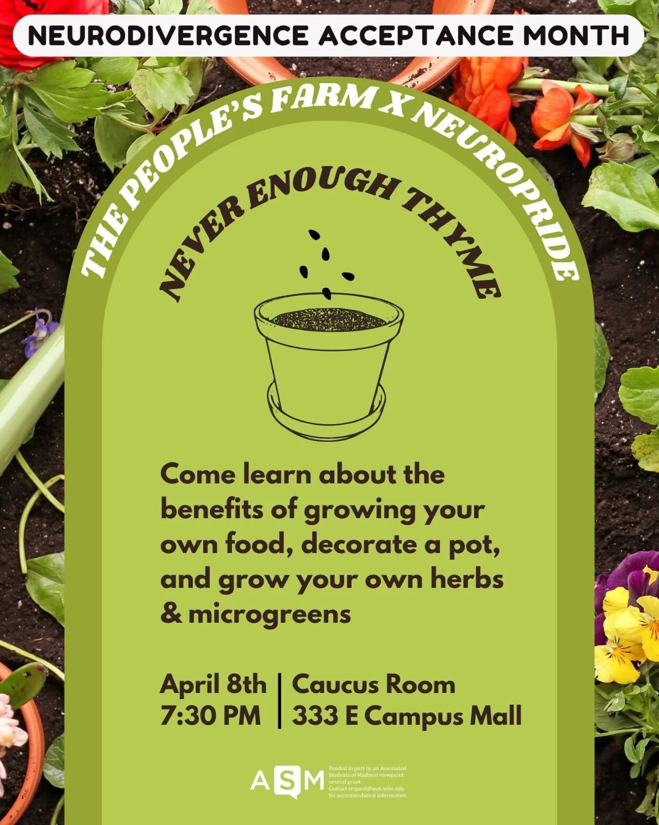 Reach out to neuropride.uw@gmail.com for accommodations information.