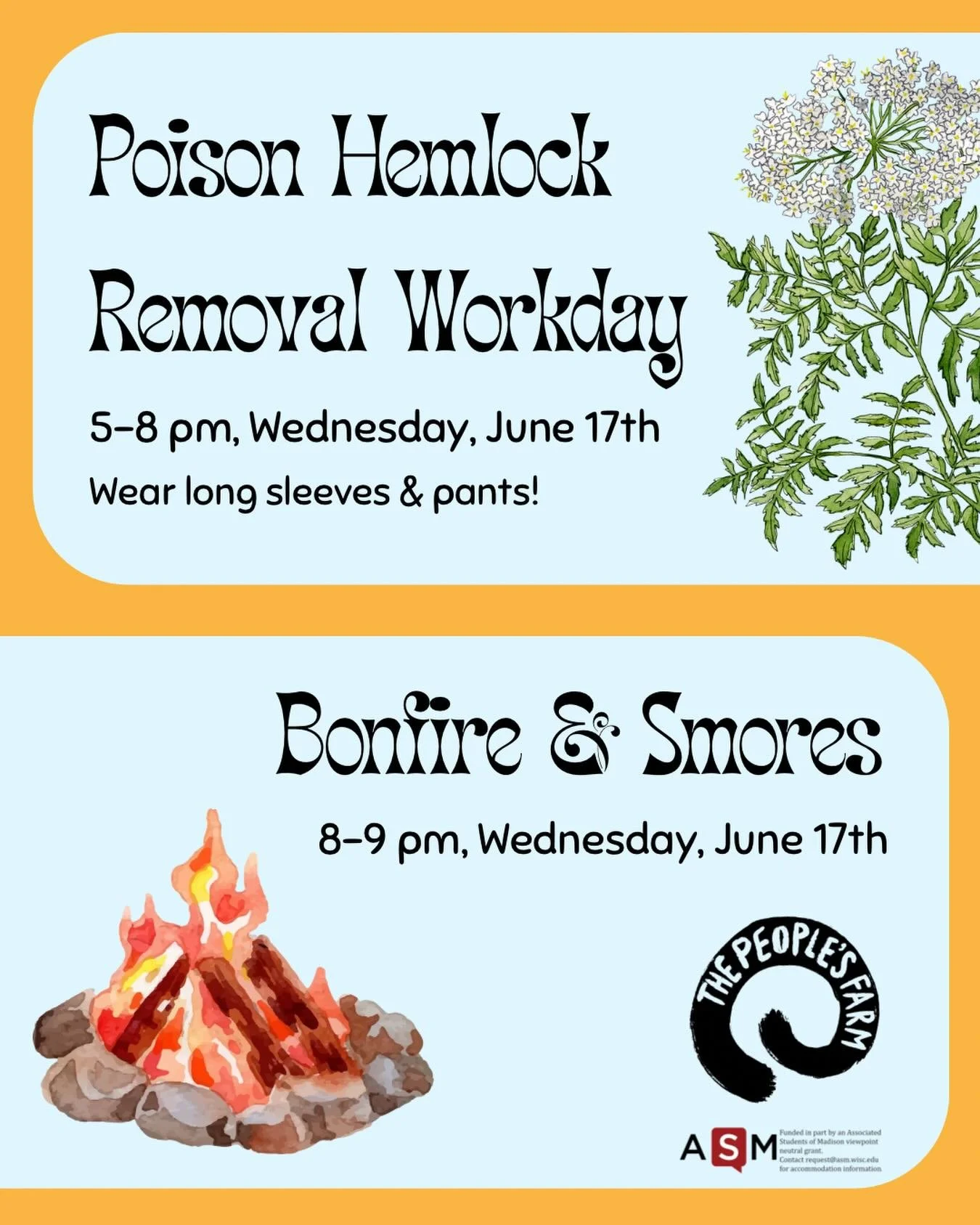 Help us remove poison hemlock and then stay for s&rsquo;mores!