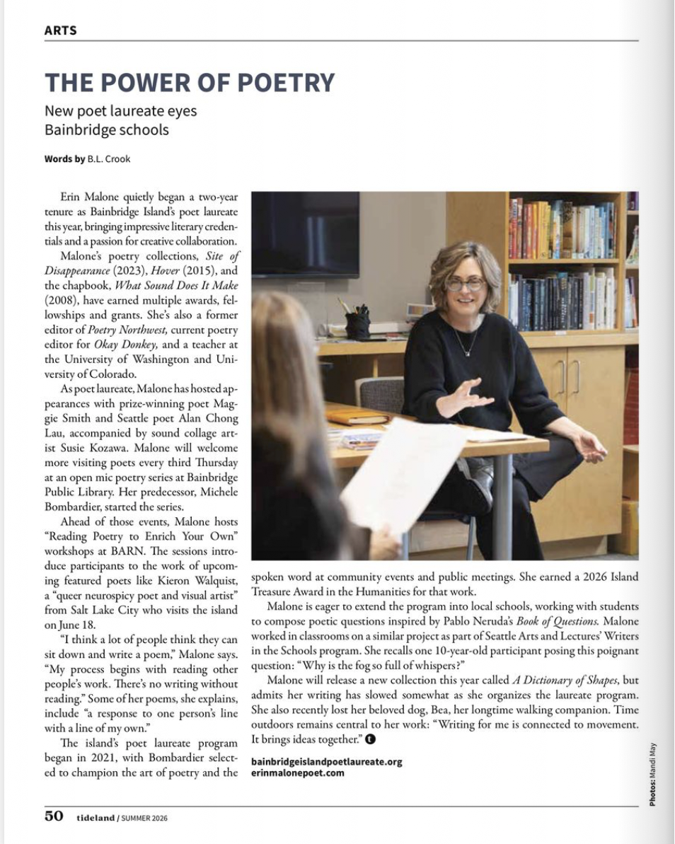 Erin Malone, Tideland Magazine, Summer 2026 Issue