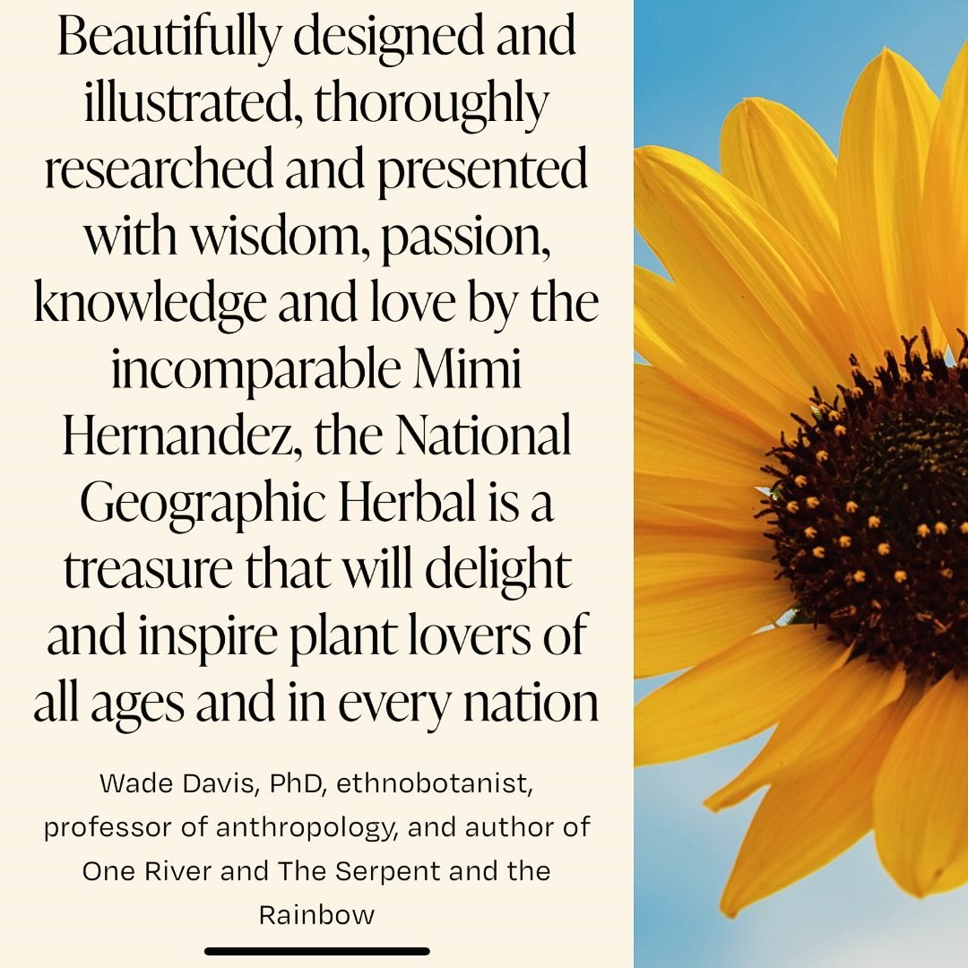 @wadedavisofficial shared beautiful feedback about the National Geographic Herbal 🍃 Explore the beauty of 100 medicinal herbs 🌺Order your copy today! 🌸 Learn more about me and the book on my website! Links in my bio ❤️🍃 @natgeo @natgeobooks #nati