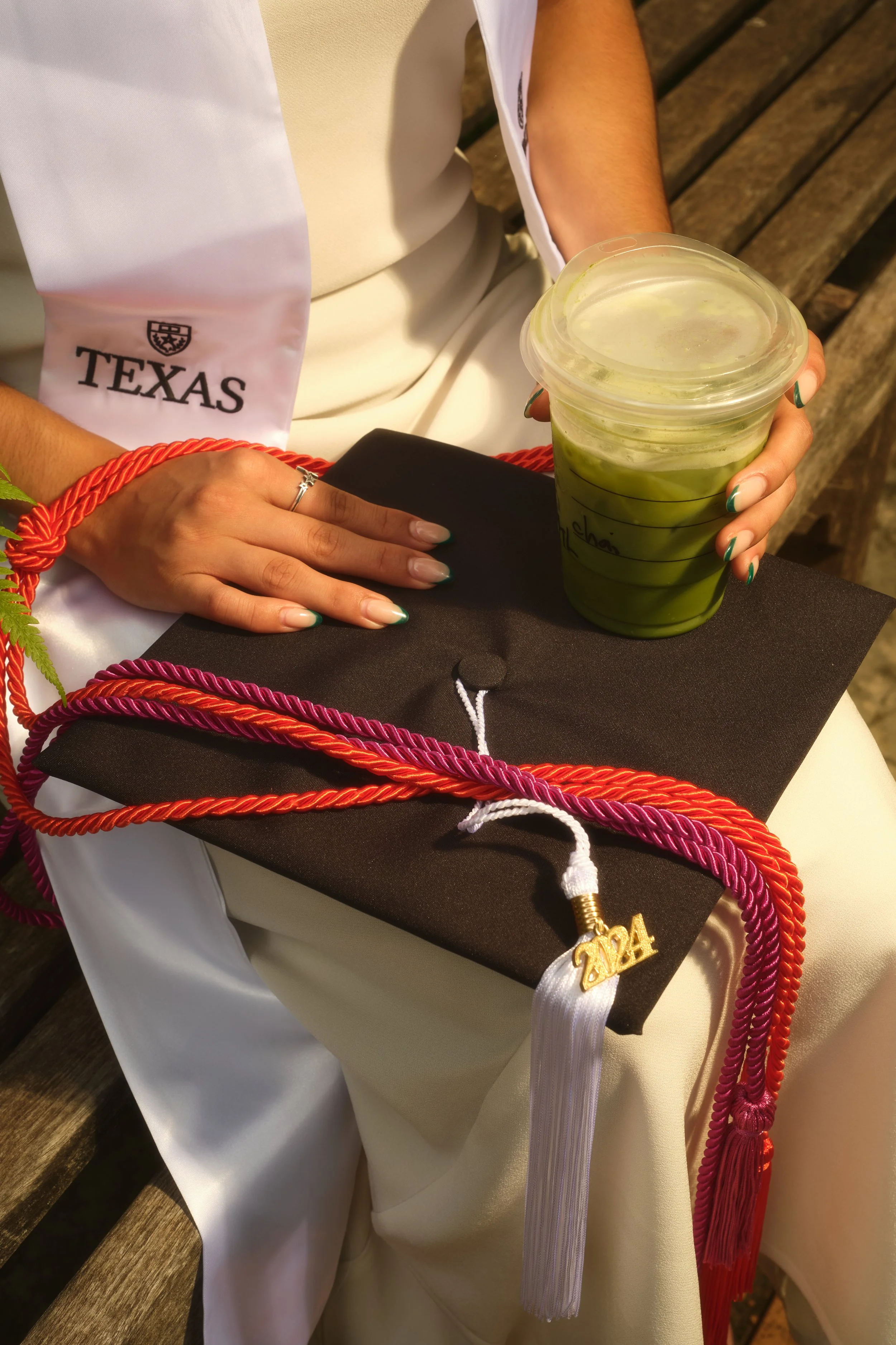 More detail shot ideas of flowers for graduation seniors at University of Texas at Austin