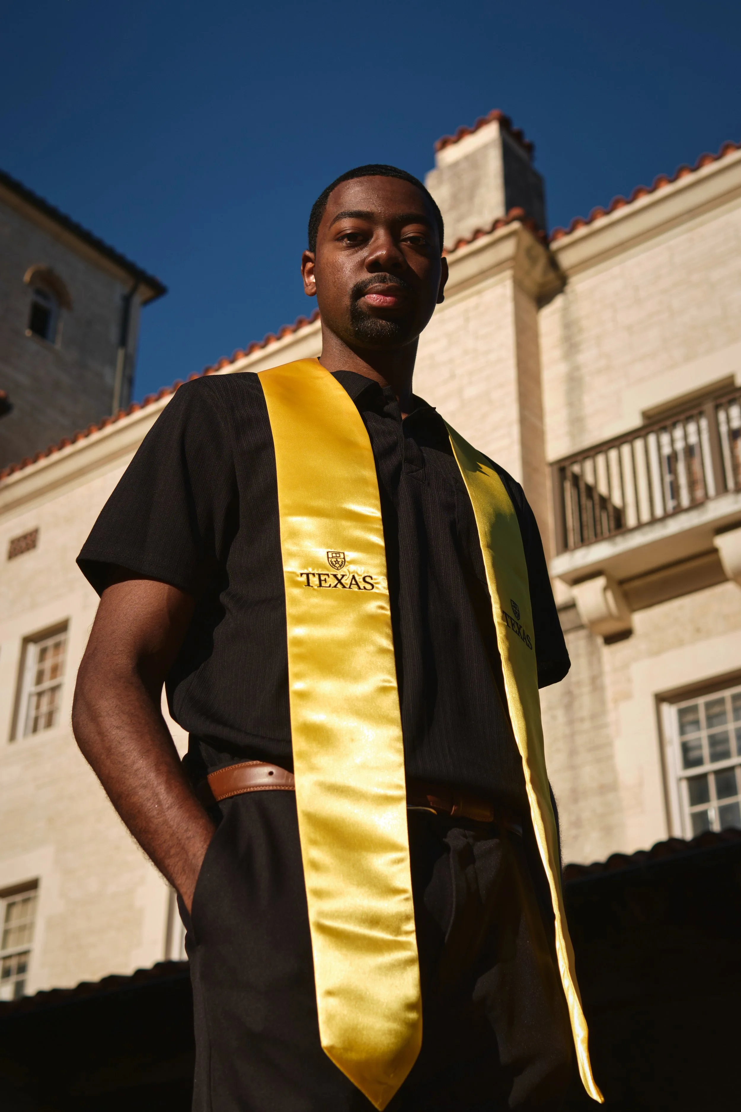 The only photographer with special access to University of Texas indoor locations for weather-proof grad photos.