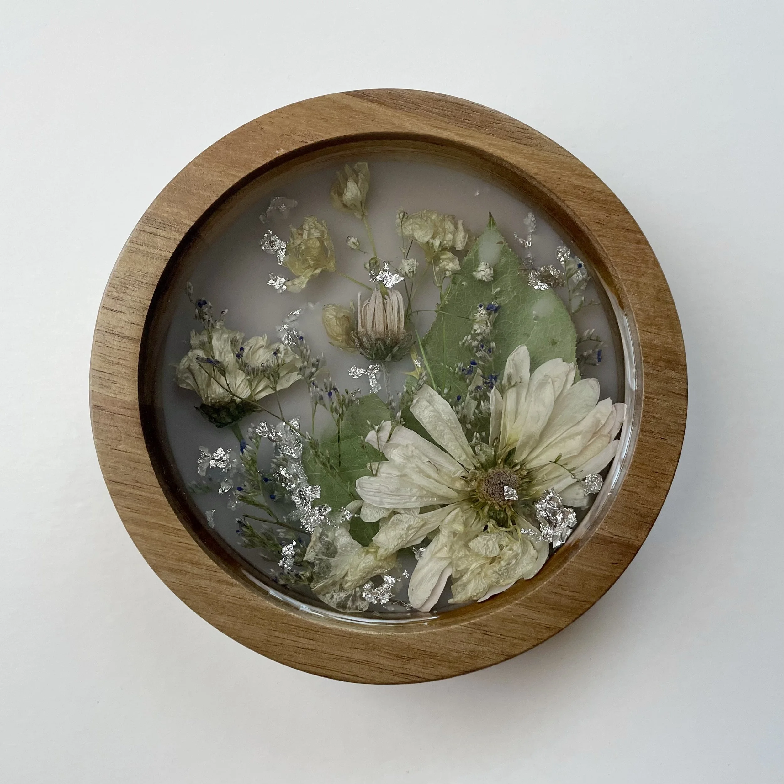 Memorial Flowers Wood Tray Preservation