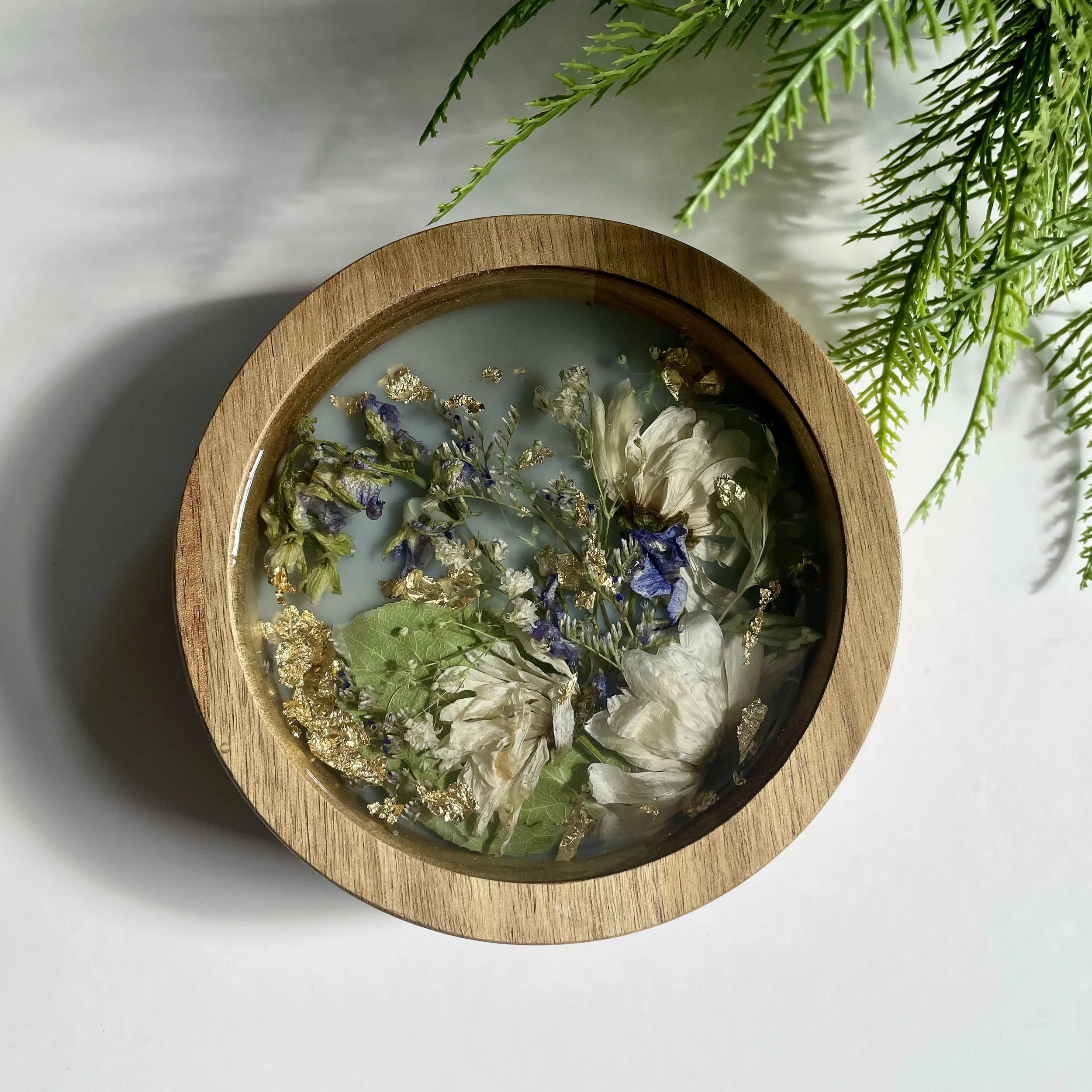 Memorial Flowers Wood Tray Preservation