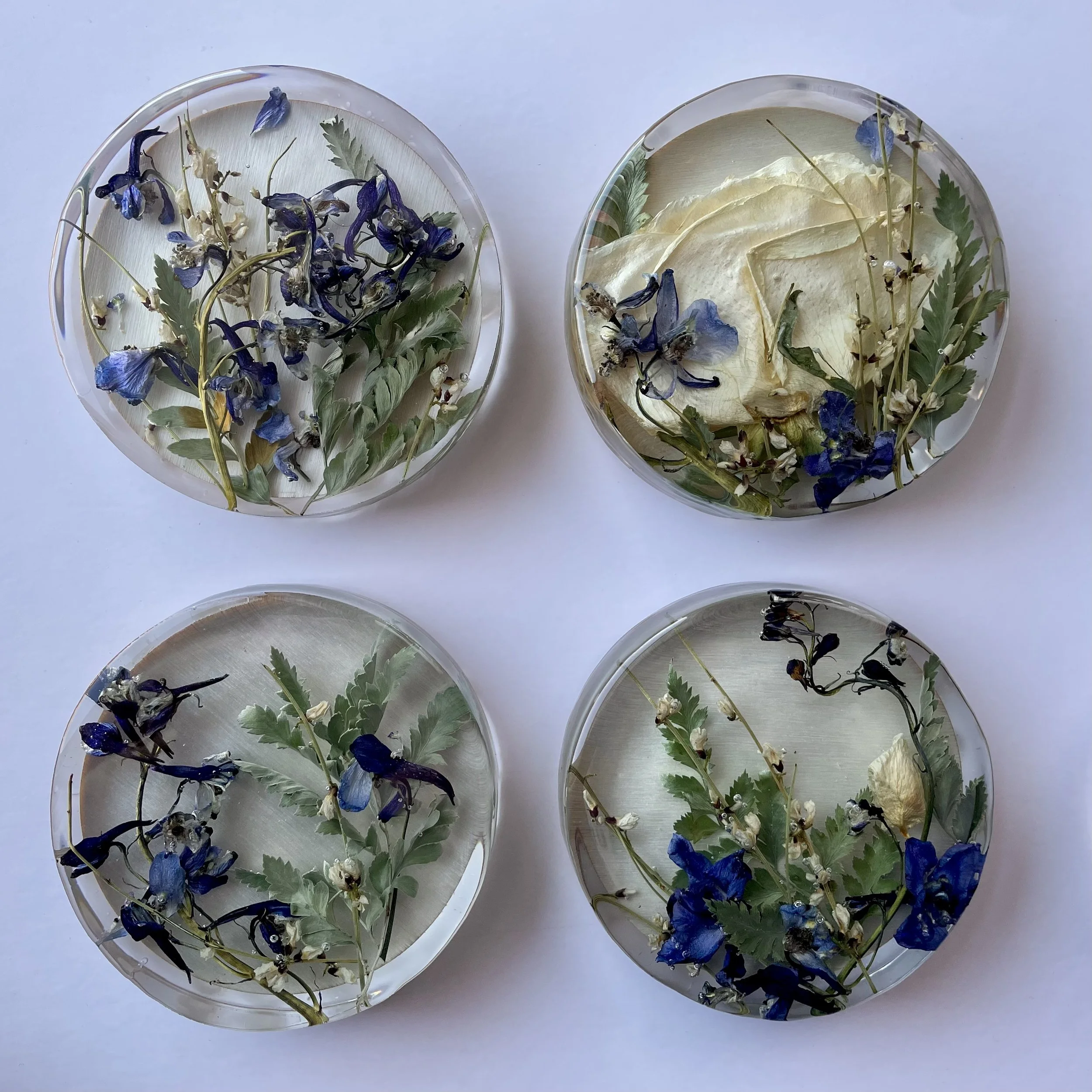 Memorial Flowers Decorative Coaster Set