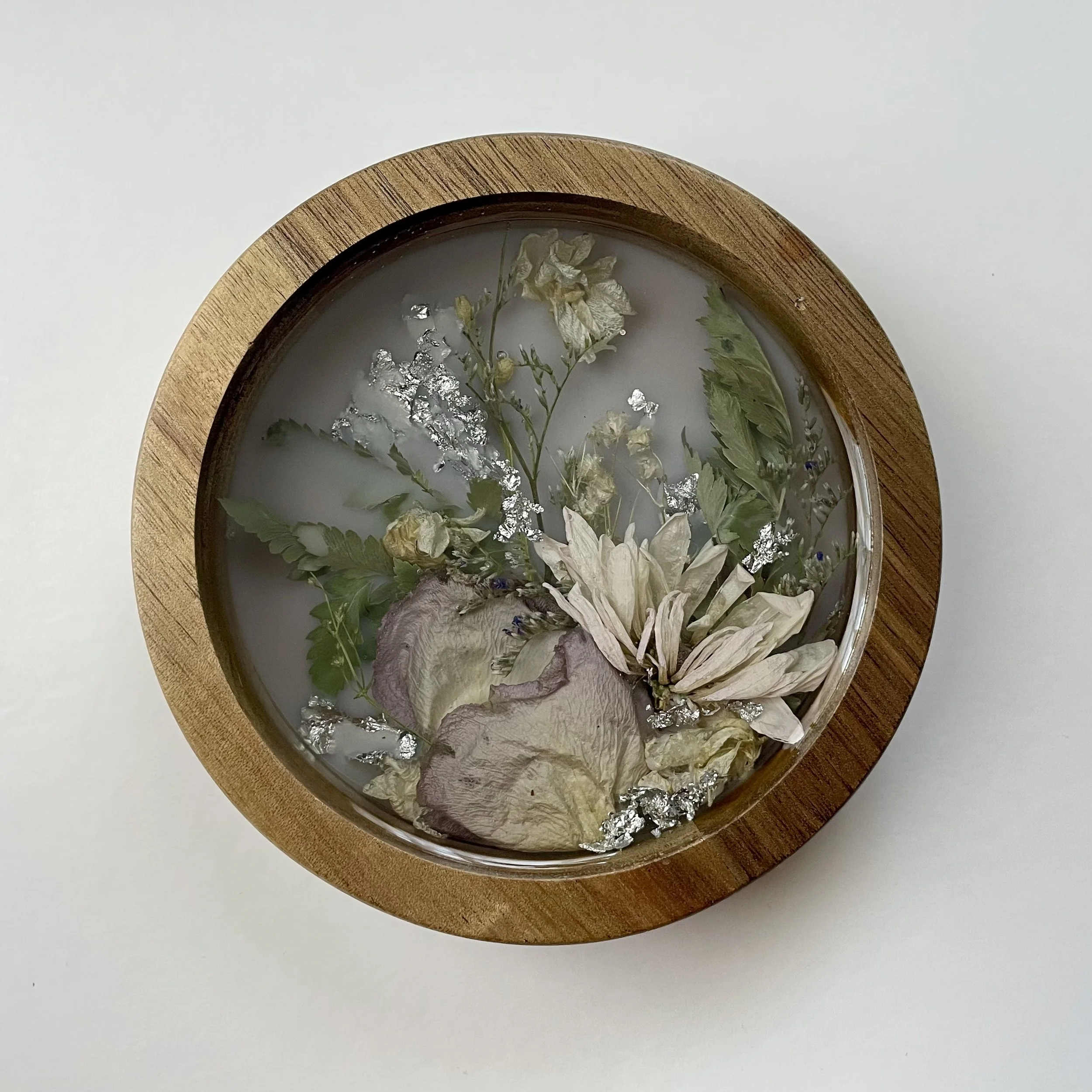Memorial Flowers Wood Tray Preservation