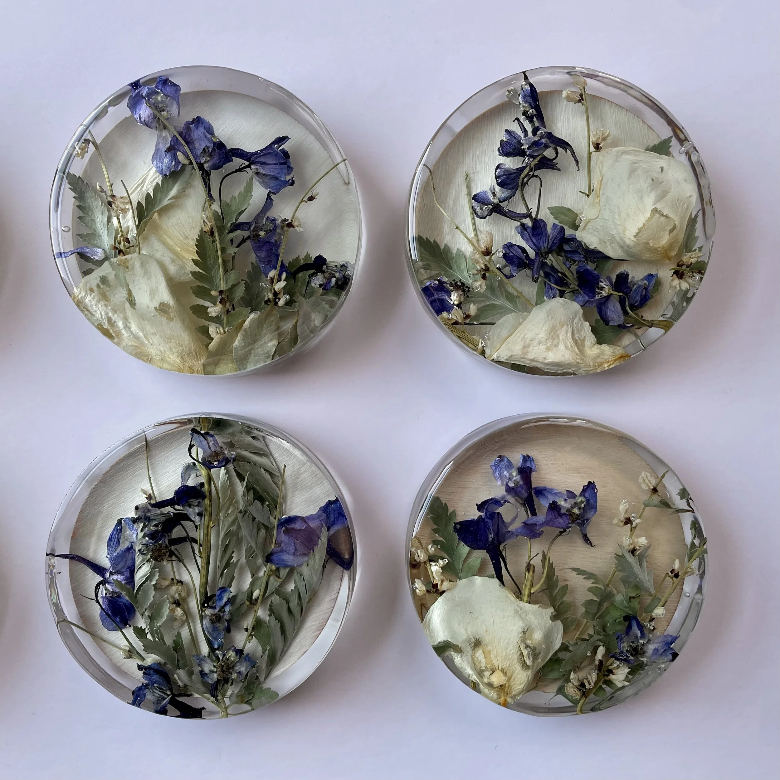 Memorial Flowers Decorative Coaster Set