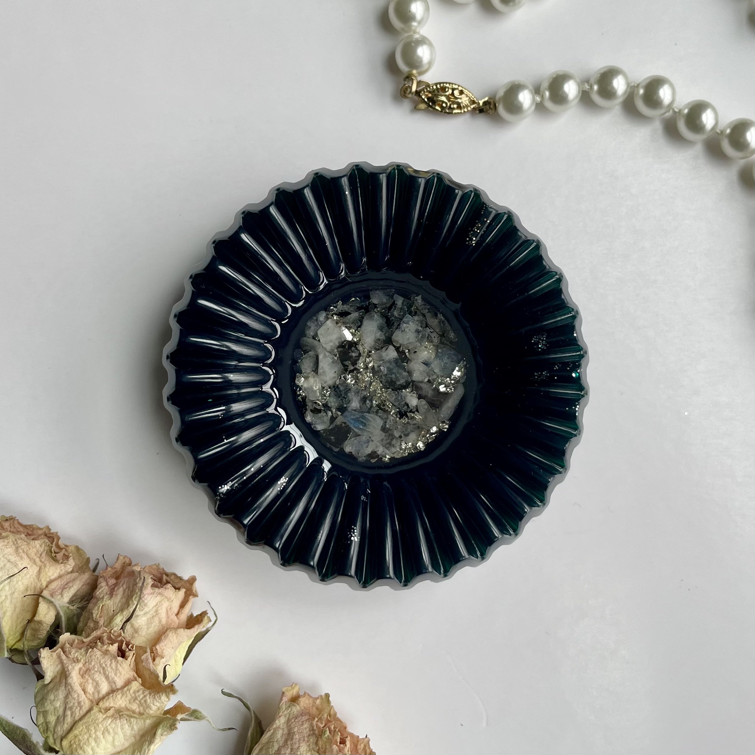 Real Moonstone Ring Tray