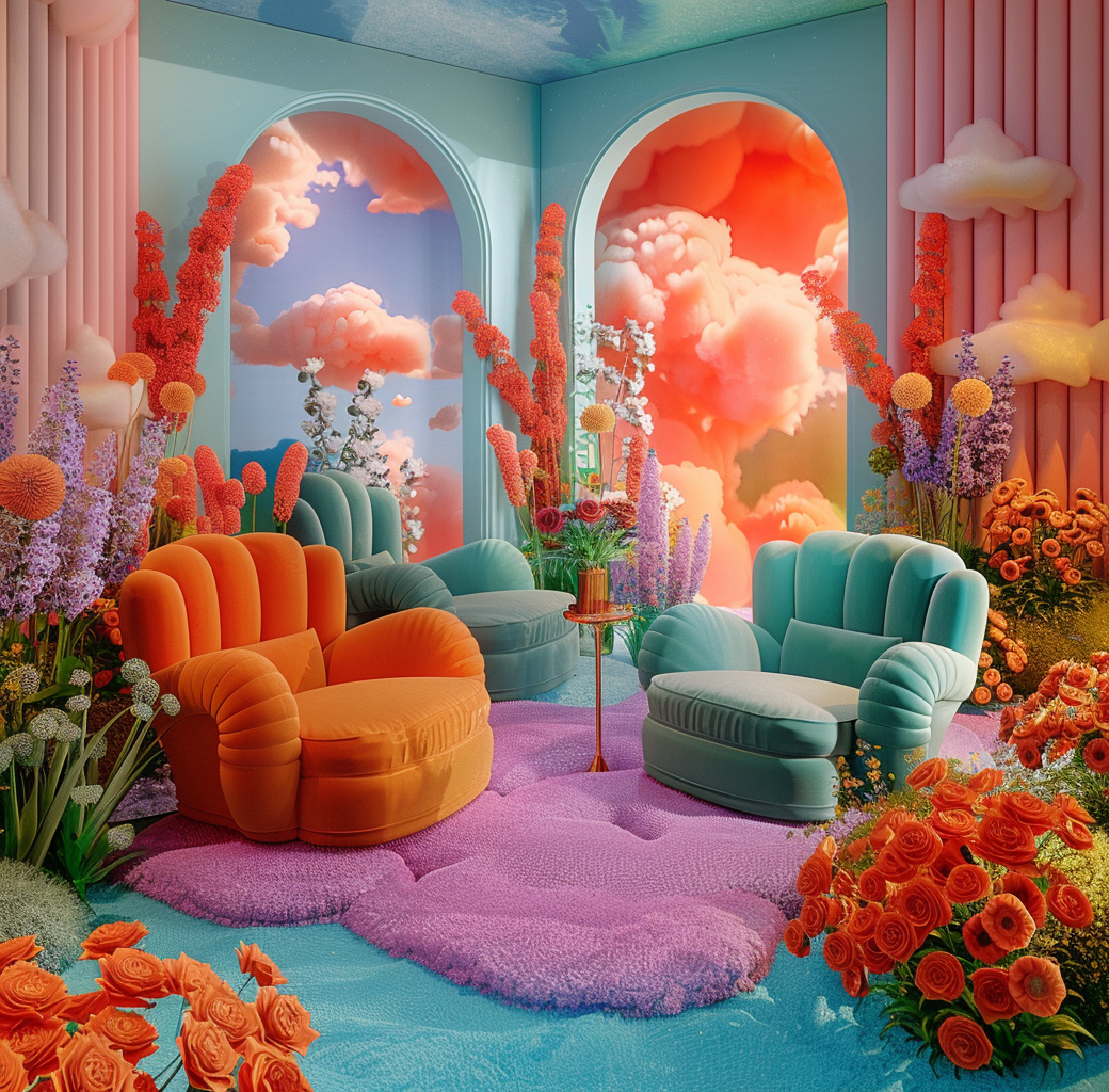 Colorful Plush Lounge