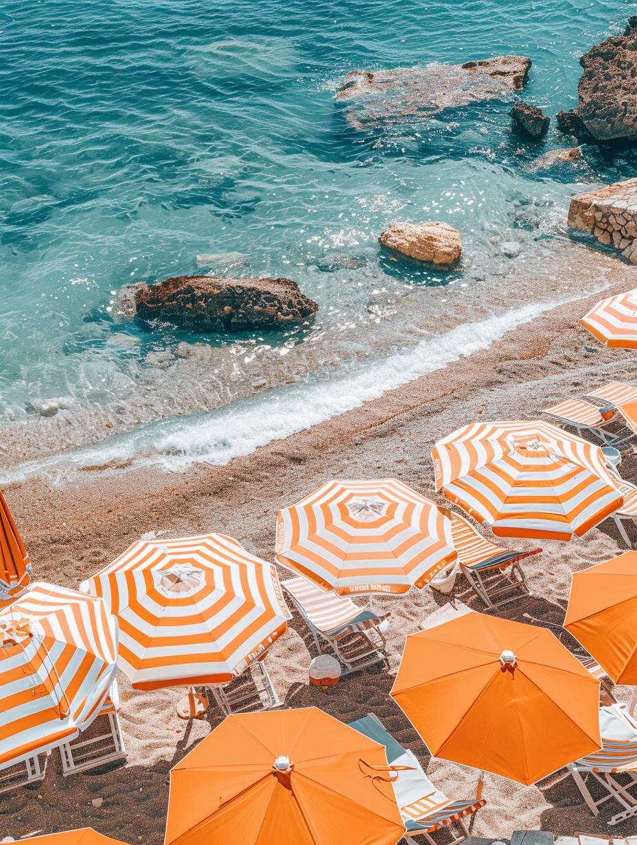 beach &amp; umbrellas