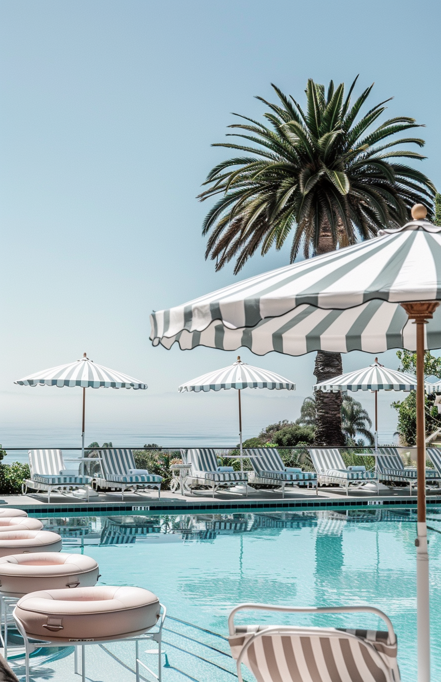 Vintage pool lounge