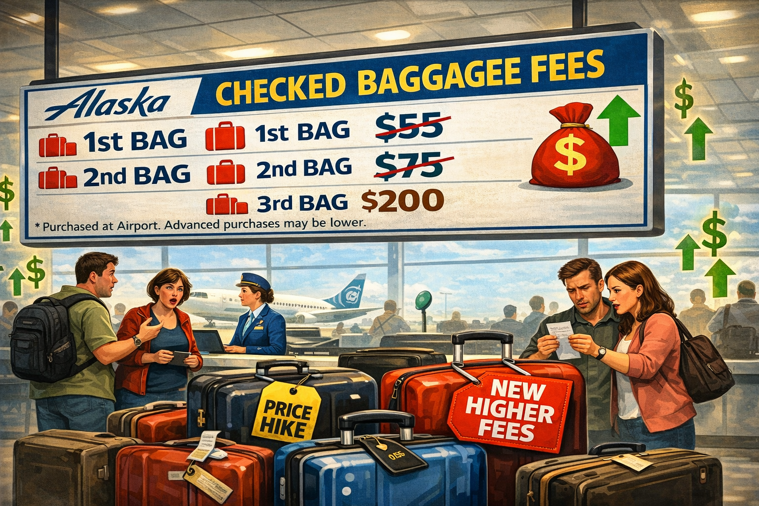 Airlines Raise Bagge Fees- Blame Oil Prices