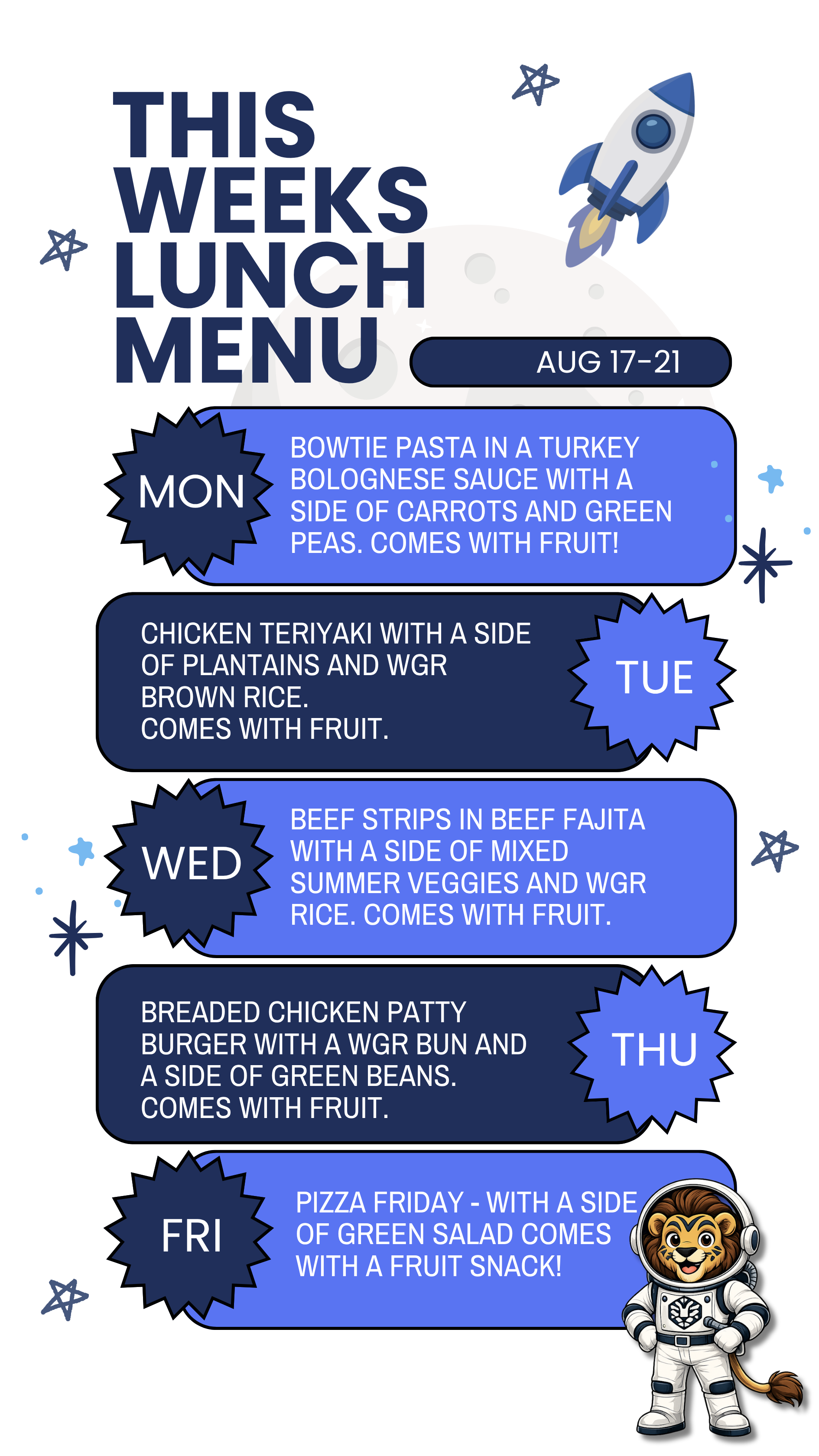 Lunch Menu