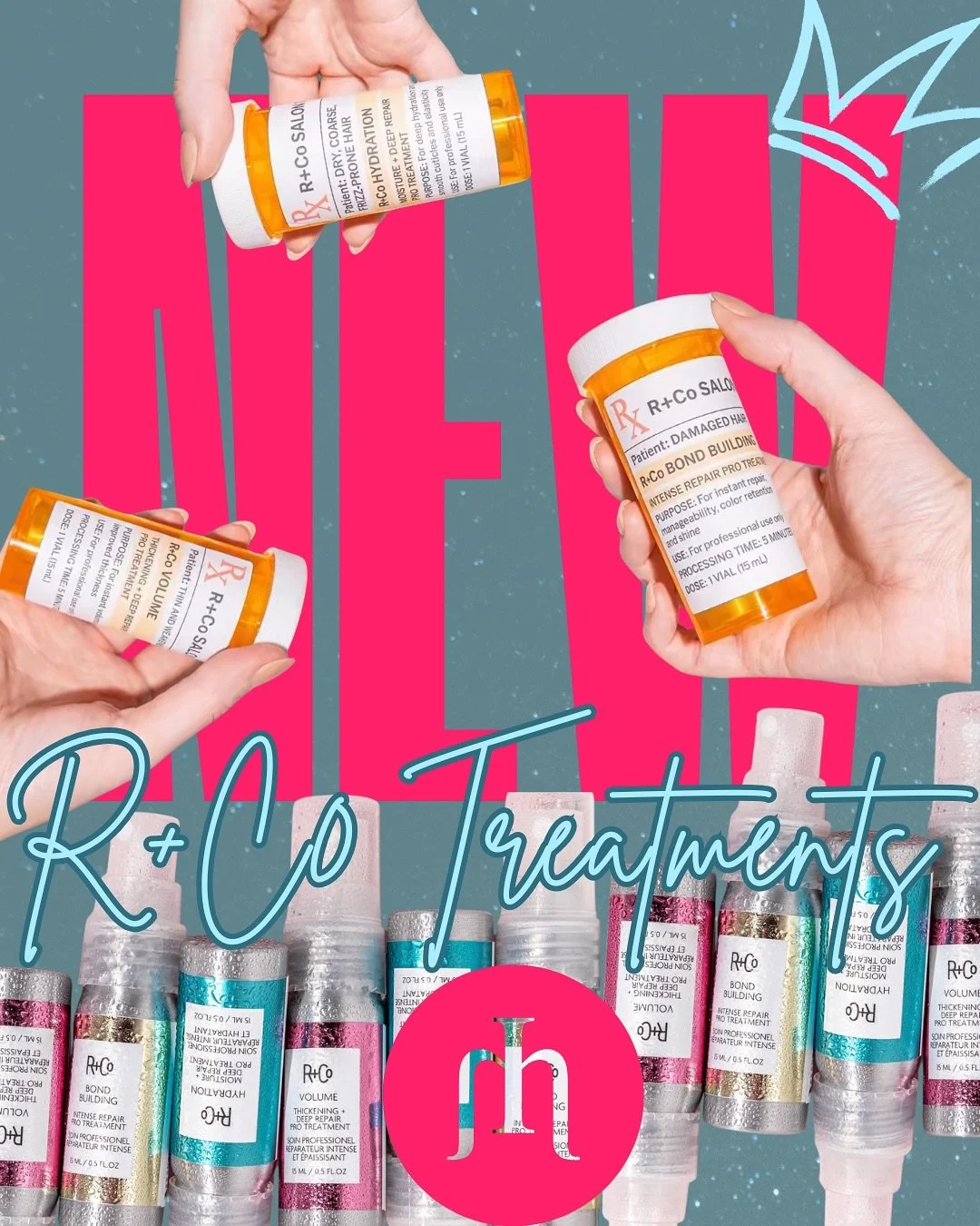 Our new R+CO salon treatments offer instantly stronger, smoother, healthier-looking hair and visible results in just 5 minutes. 
HYDRATION - Moisture + Deep Repair 
16x more hydration
2x more frizz control
VOLUME - Thickening + Deep Repair
3x more