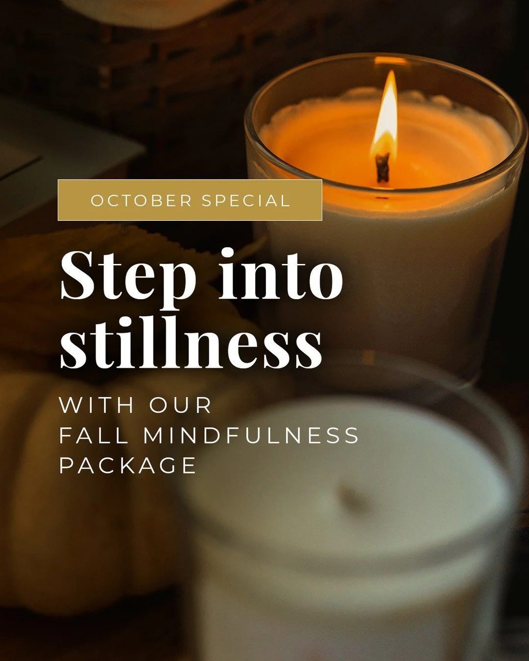 🍂 Cultivate inner peace-- we'll help!⁠
⁠
Stress weighs heavy, but your reset doesn&rsquo;t have to wait. Our Fall Mindfulness Package is designed to help you release tension and restore balance with:⁠
⁠
✨ A 90-minute Deep Tissue Massage &mdash; unwi