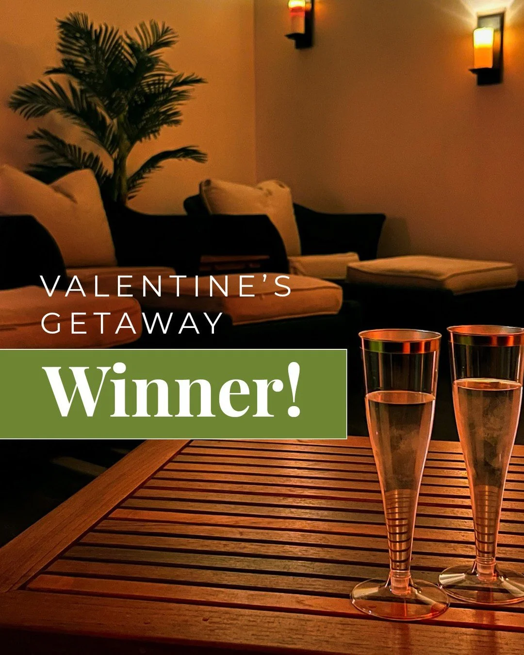 💖✨ AND THE VALENTINE&rsquo;S GETAWAY WINNER IS&hellip; ✨💖⁠
⁠
The entries are in, the winner has been selected, and one lucky duo is about to enjoy a seriously well-deserved escape.⁠
⁠
🎉 Congratulations to @infinitewisdom77! 🎉⁠
⁠
You&rsquo;ve won 