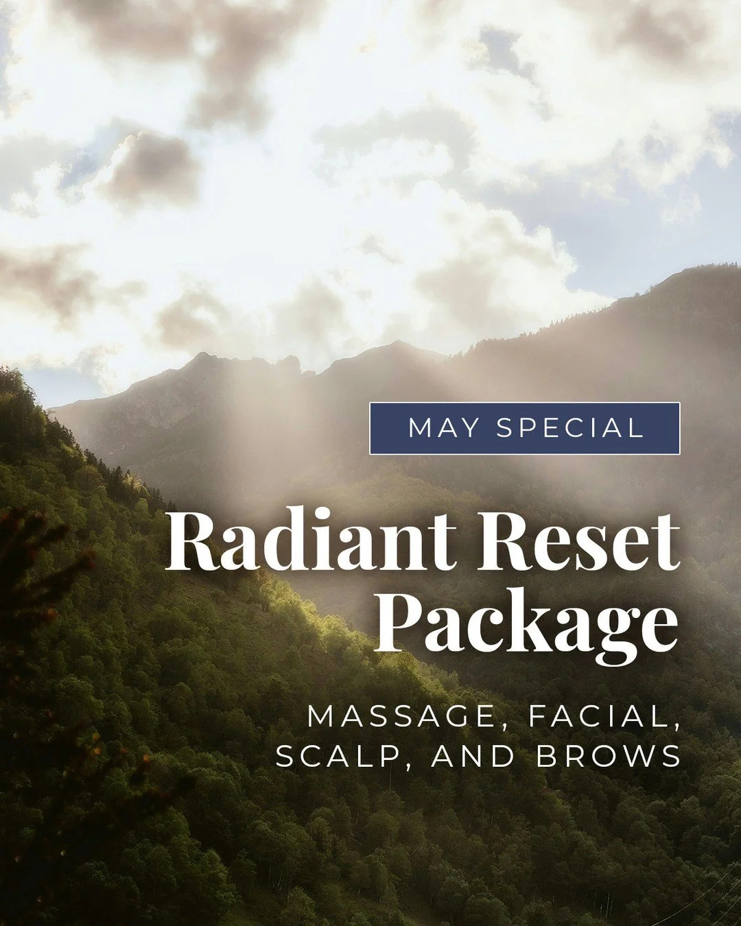 May has a way of sneaking up on you &mdash; and suddenly there are mothers to celebrate, graduates to honor, weddings to attend, and approximately zero time left for yourself.⁠
⁠
The Radiant Reset Package is your answer to all of it.⁠
⁠
For $354, you