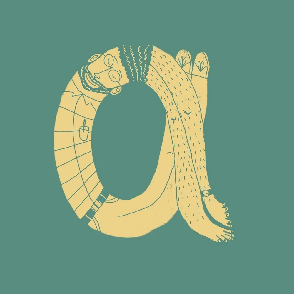 36 Days of Type. 1/36 - Meet Avery Chill. His favourite season is winter, and he loves to lounge around and stretch out his body during work breaks!