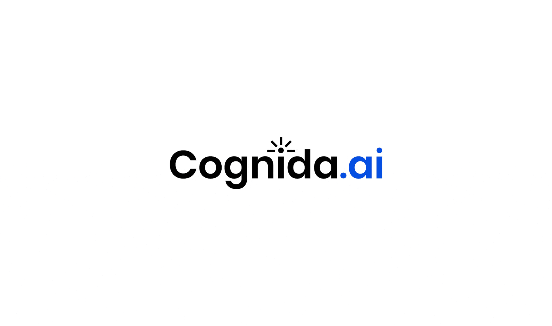 Cognida.ai logo with black and blue text on a white background.