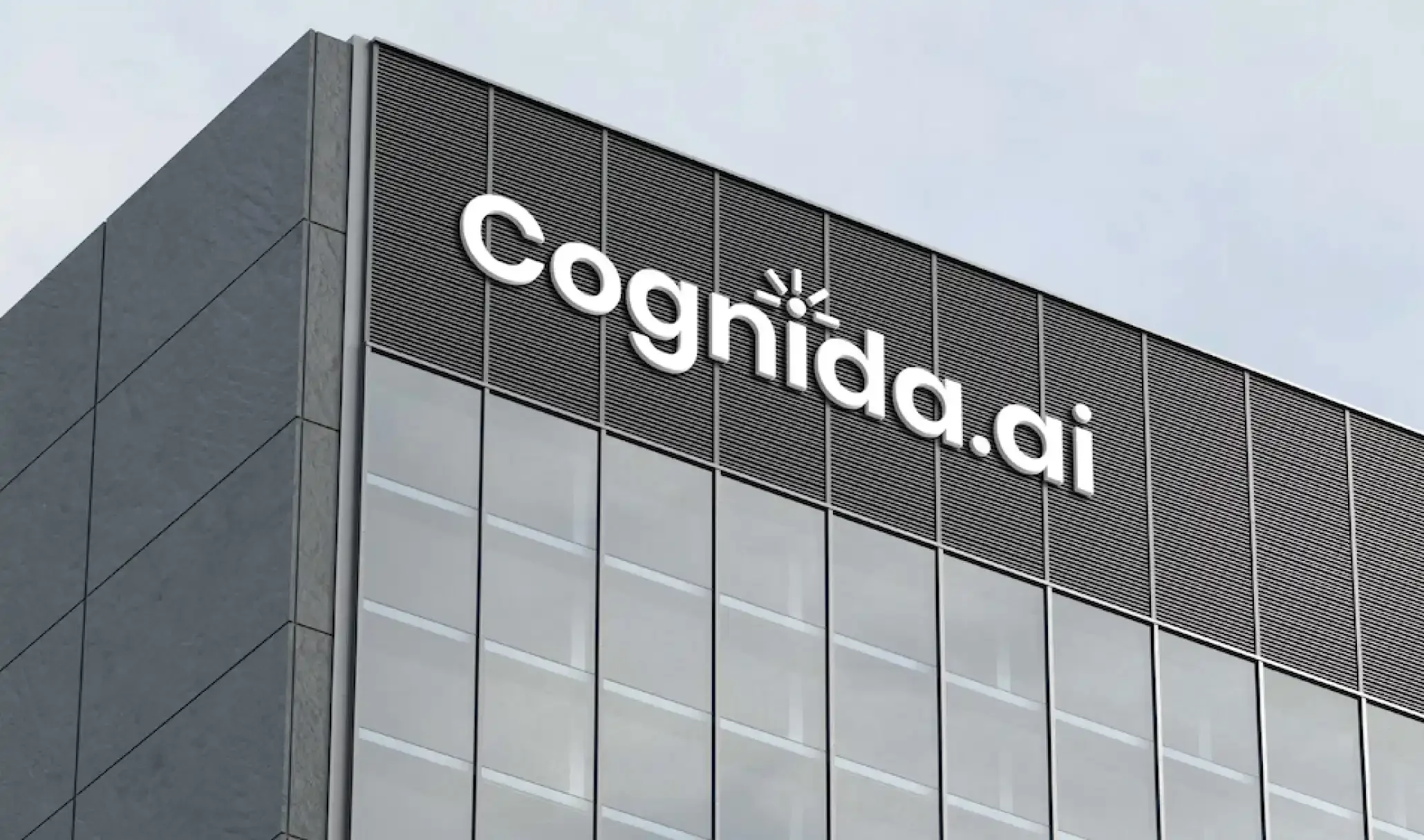 Modern building with the Coghida.ai logo on the upper corner.