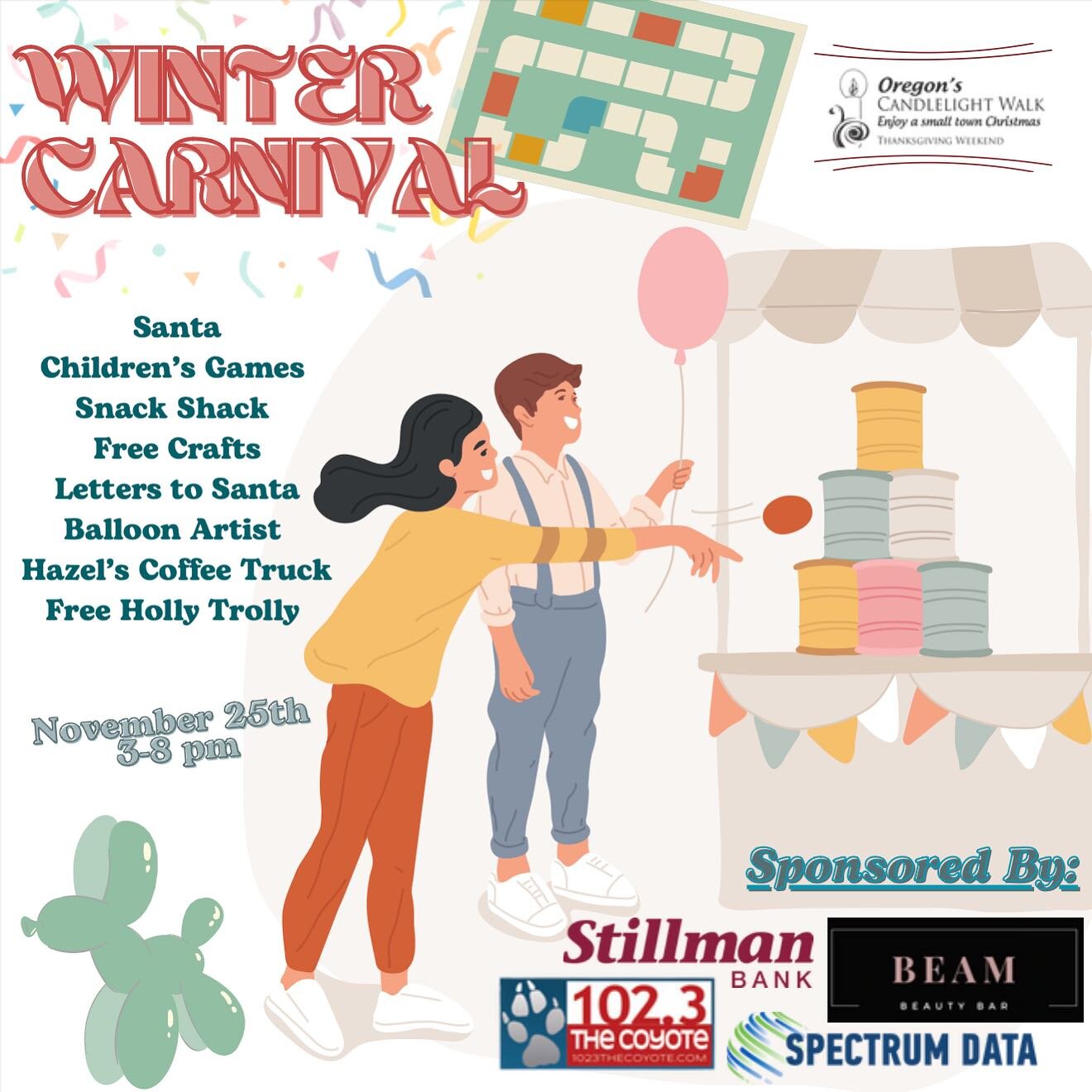 Our Winter Carnival is a crowd favorite especially with the littles! Stop and visit with Santa, okay games, make crafts and so much more! 🎅🏼❄️🎄

#candlelightwalk #smalltownchristmas #christmas #illinois #christmasmagic #christmascountdown #oldfash