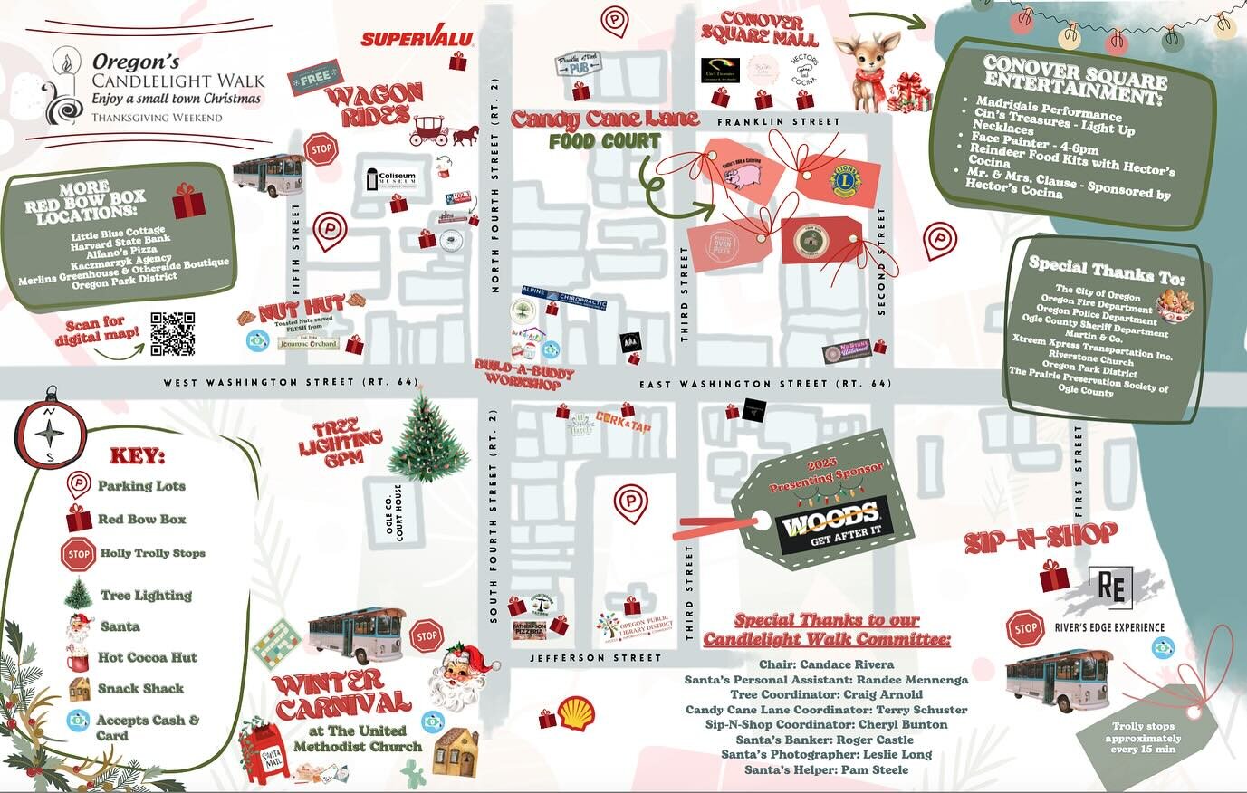 Your map to fun this Saturday! 

Come enjoy an old fashioned holiday Christmas in Oregon from 3-8pm! 🎄🎅🏼

#candlelightwalk #smalltownchristmas #christmas #illinois #christmasmagic #christmascountdown #oldfashioned #holidayfun #holidays #holidaysea