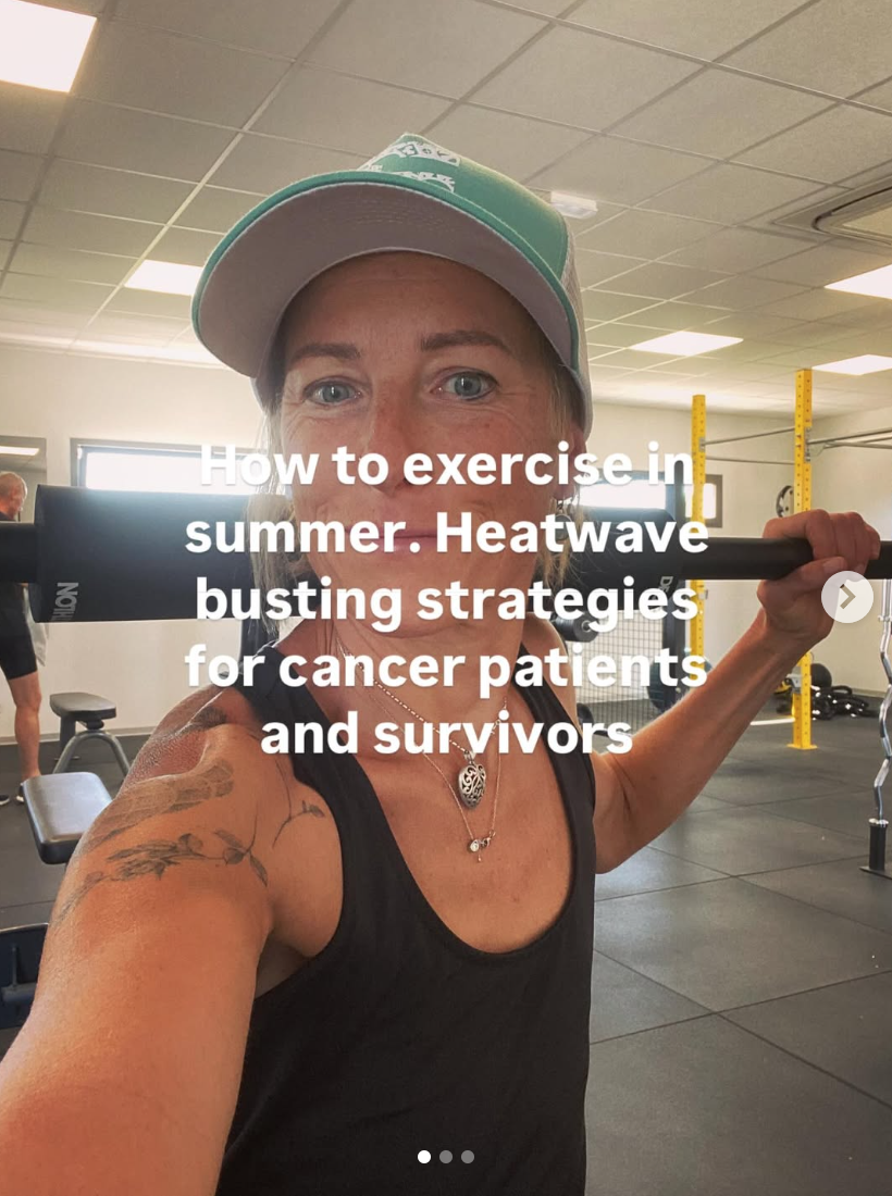 exercise when it's hot or your suffering from hot flushes
