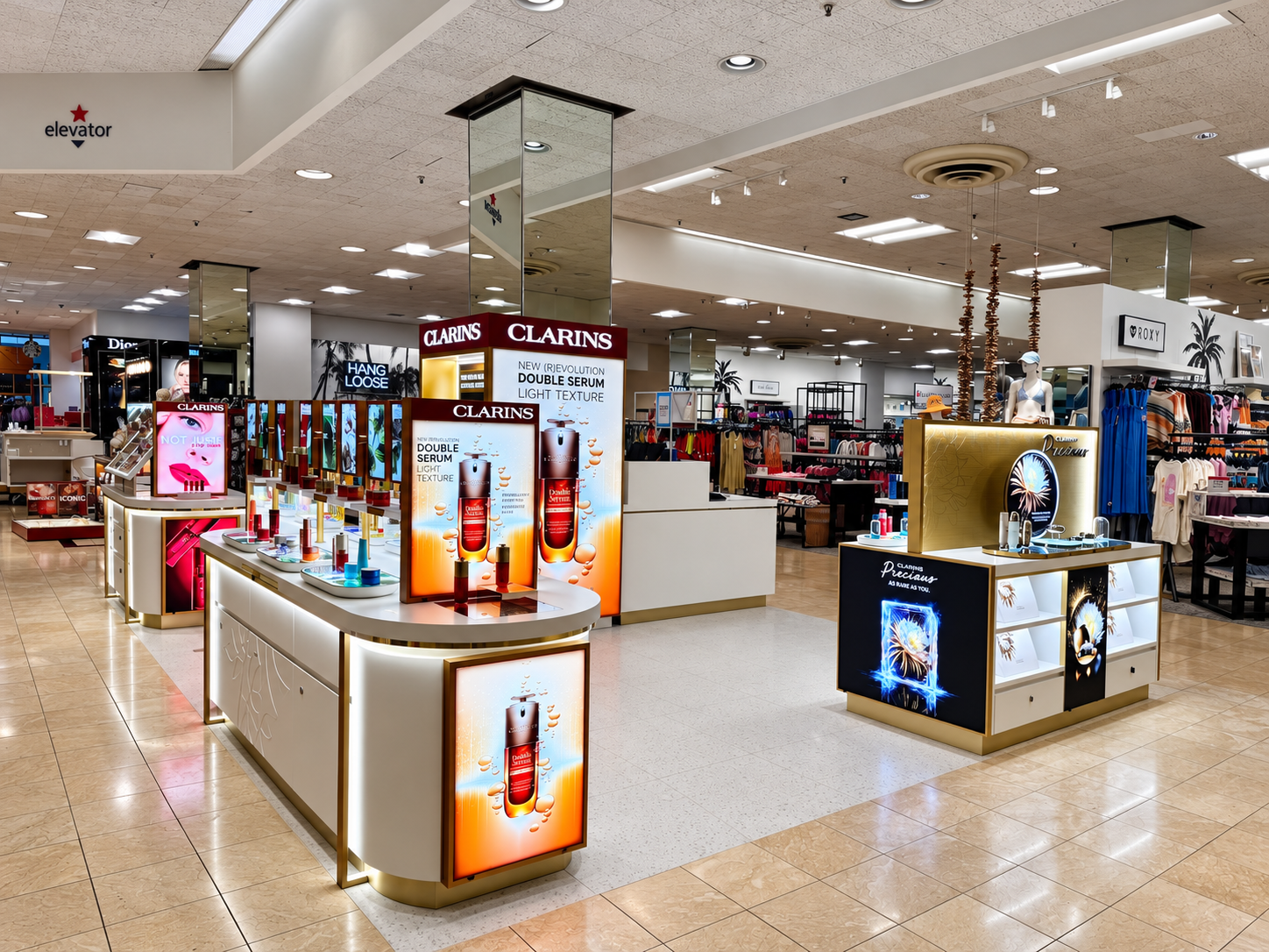 Oblique Clarins skincare island display-4.png