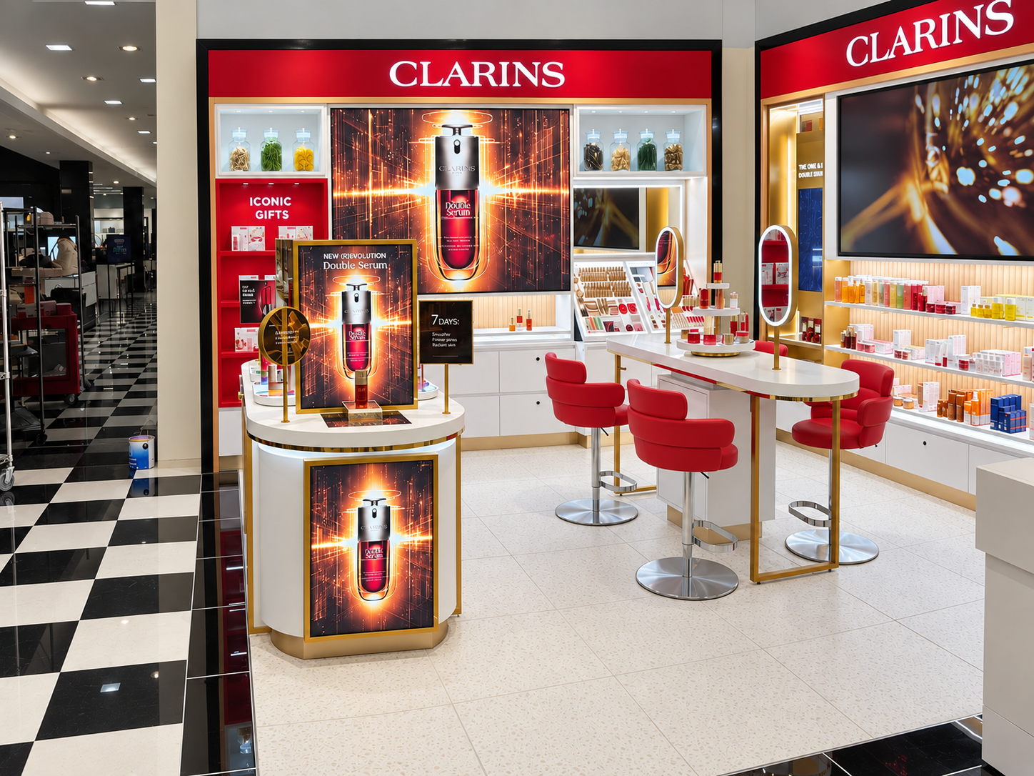 Clarins Double Serum Store Display.png
