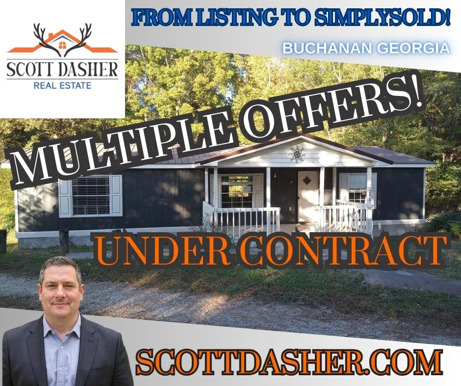 Another One Under Contract Buchanan GA! Fom Listing To SimplySOLD or Get A Real Cash Offer @ ScottDasher.com