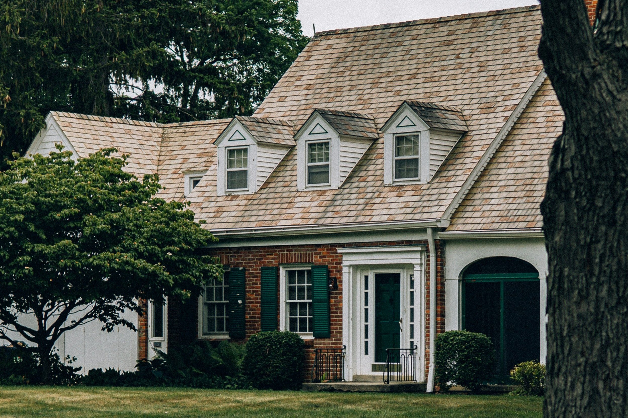 Charming home with tree in front of it